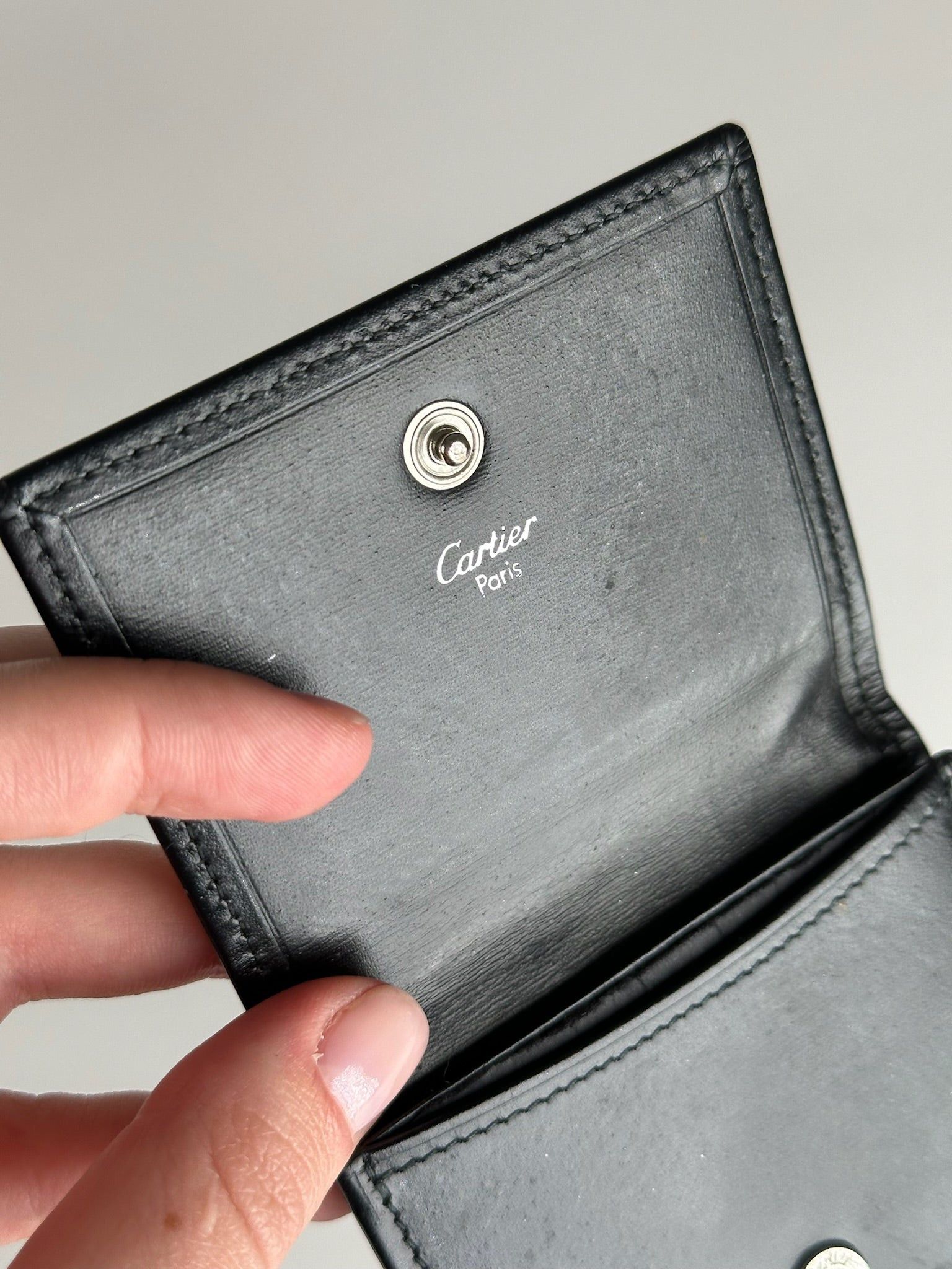 Cartier Vintage Leather Coin Case Black Size ONE SIZE - 6 Thumbnail