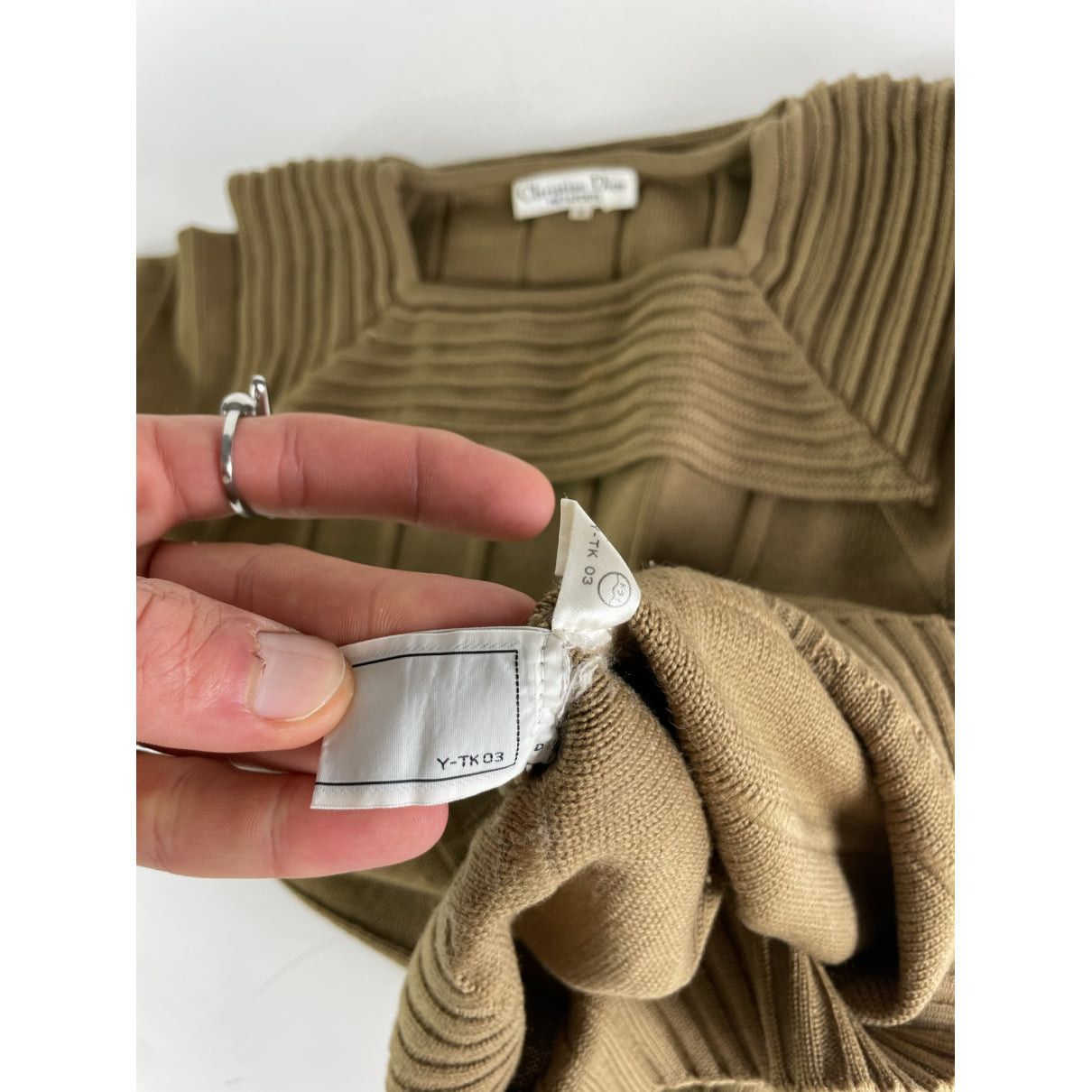 Dior J'A Khaki Wool Knitwear Size M / US 6-8 / IT 42-44 - 5 Thumbnail
