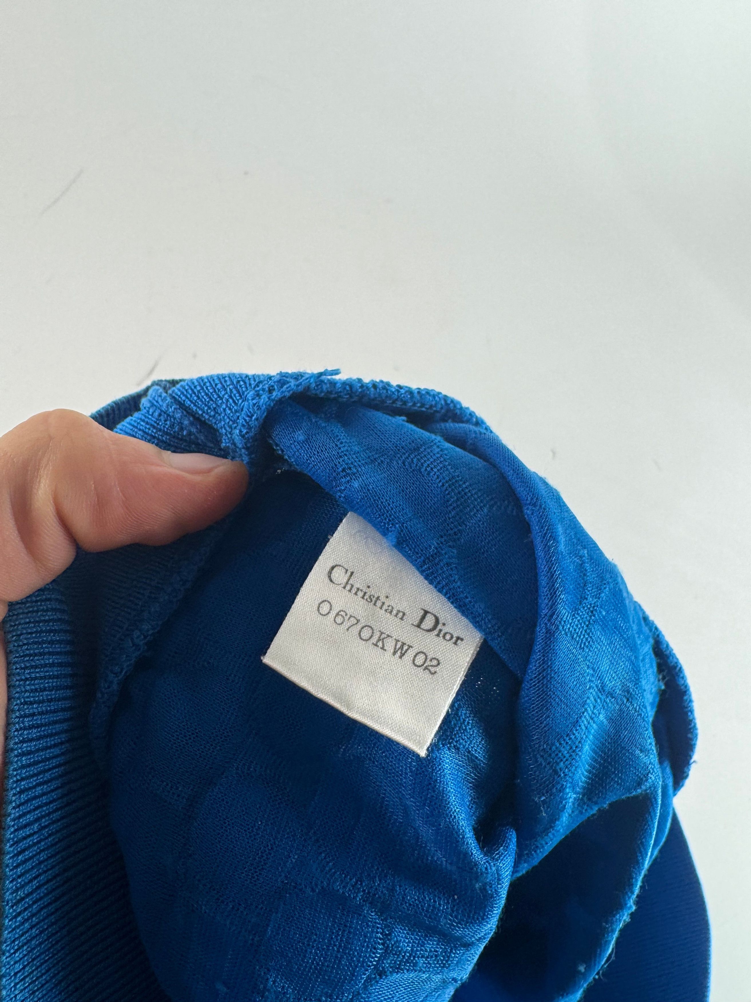 Dior Vintage Short Sleeve Sweater Blue M Size L / US 10 / IT 46 - 11 Thumbnail