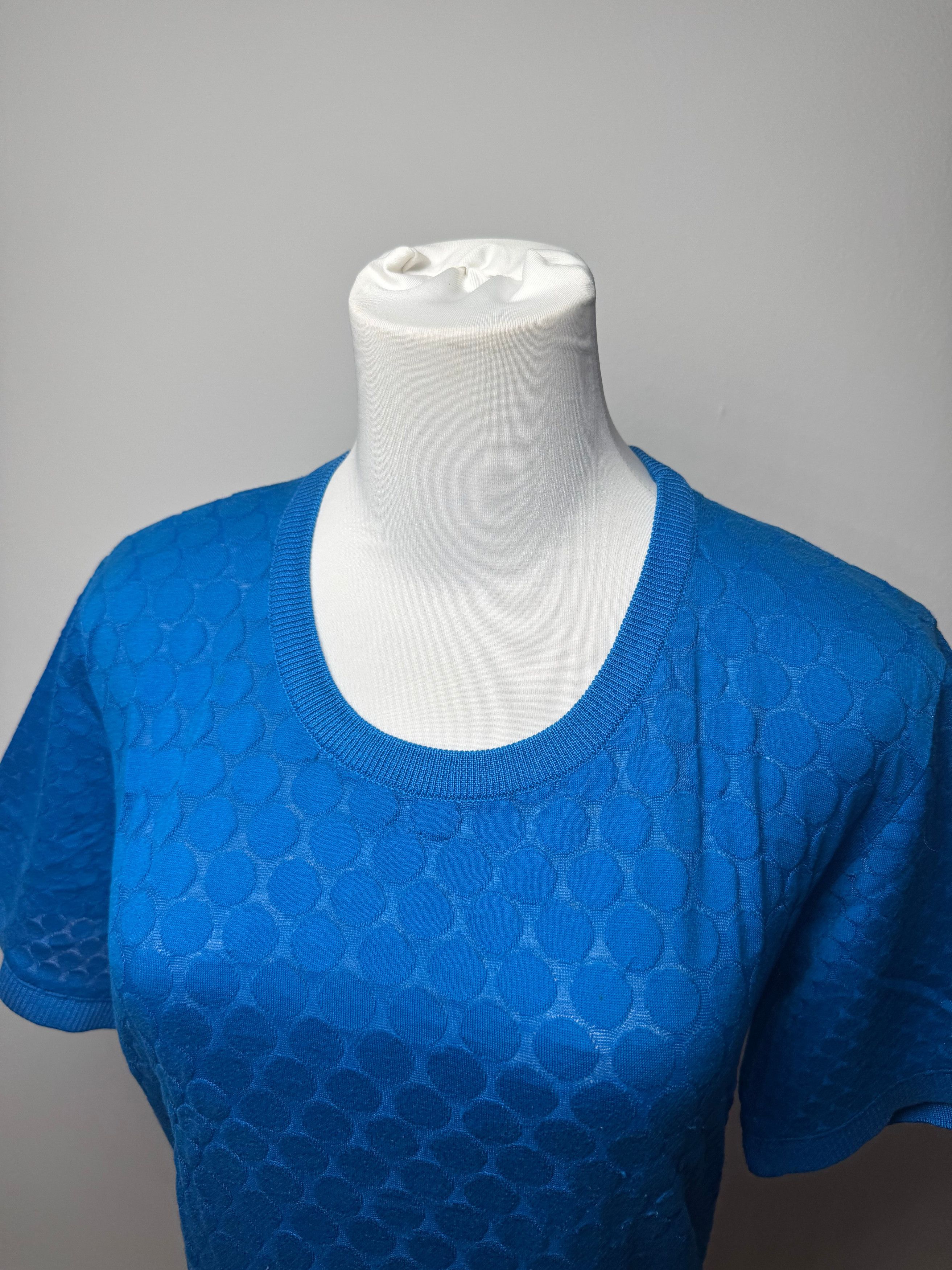 Dior Vintage Short Sleeve Sweater Blue M Size L / US 10 / IT 46 - 14 Thumbnail