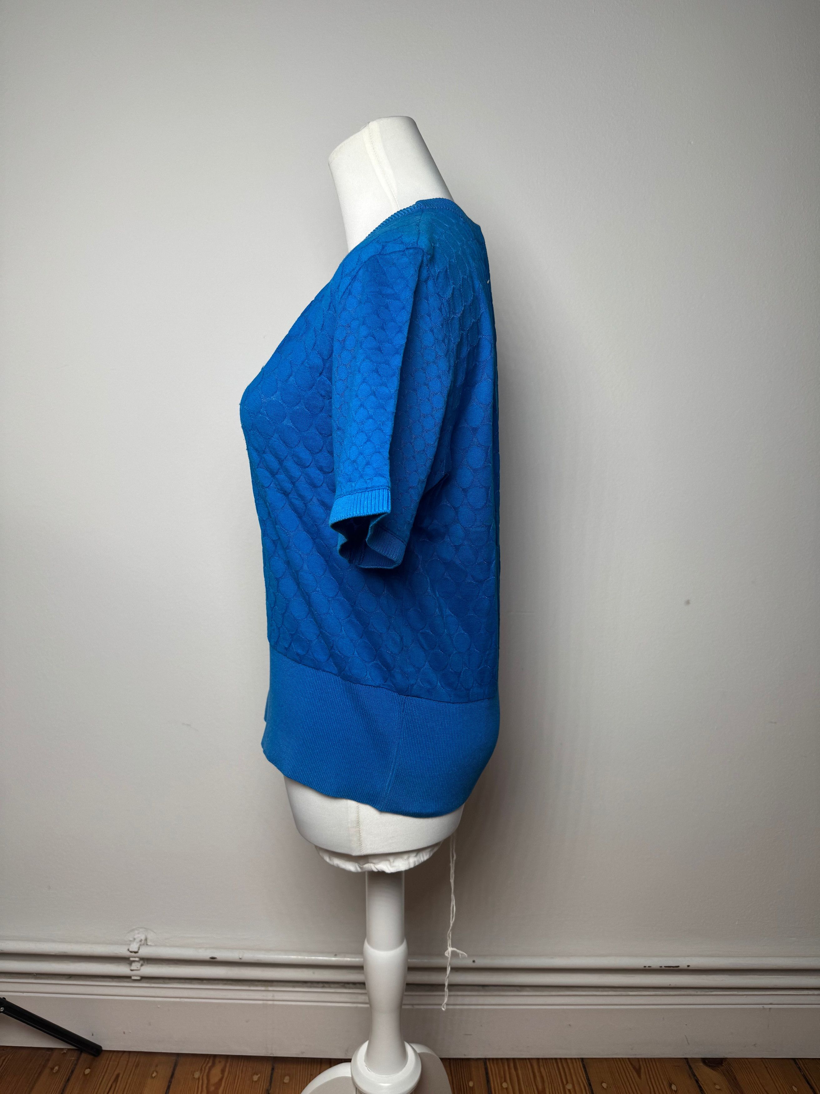 Dior Vintage Short Sleeve Sweater Blue M Size L / US 10 / IT 46 - 2 Thumbnail