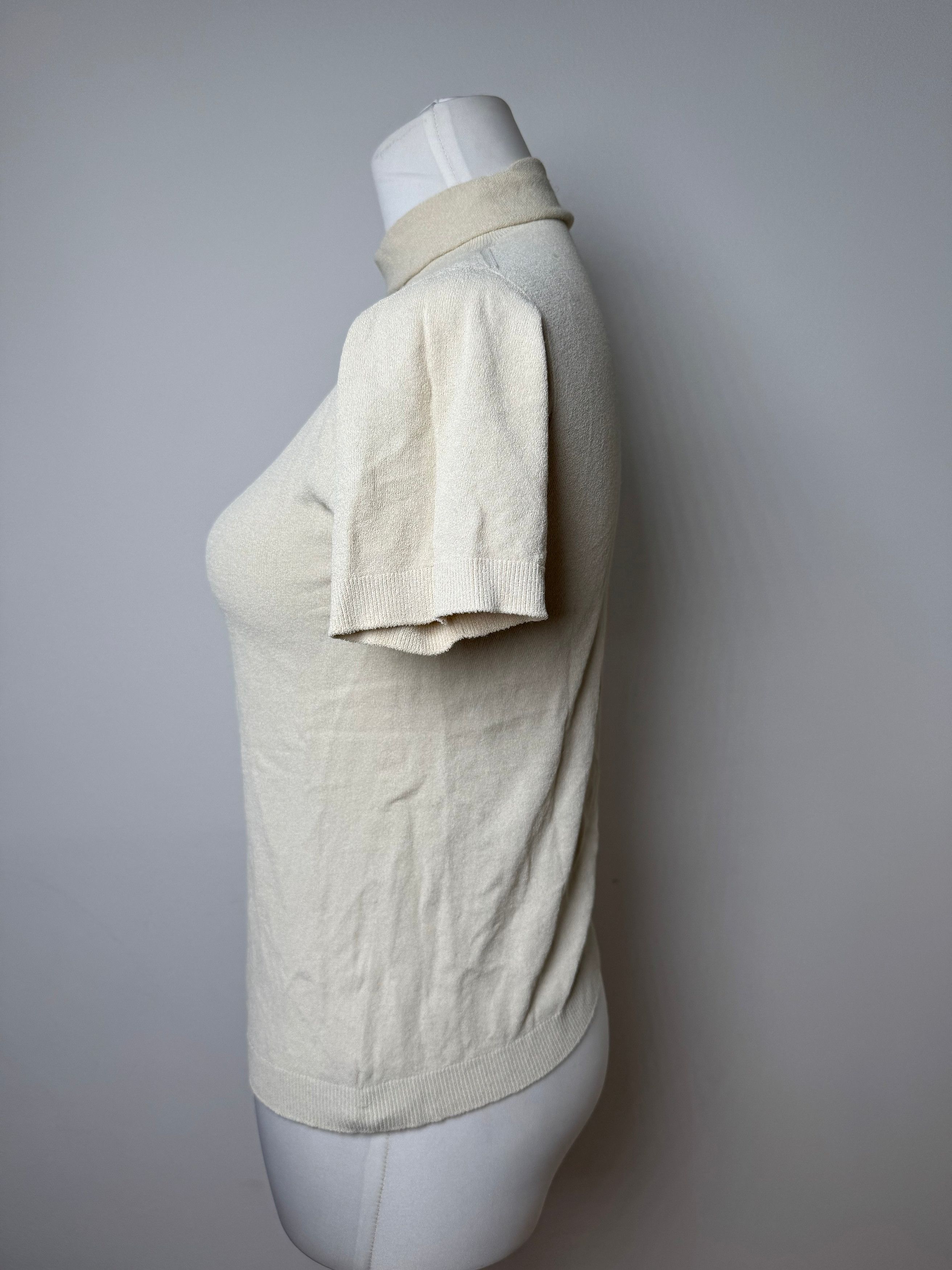 Issey Miyake Vintage Turtleneck Top Beige 38/M Size M / US 6-8 / IT 42-44 - 4 Thumbnail