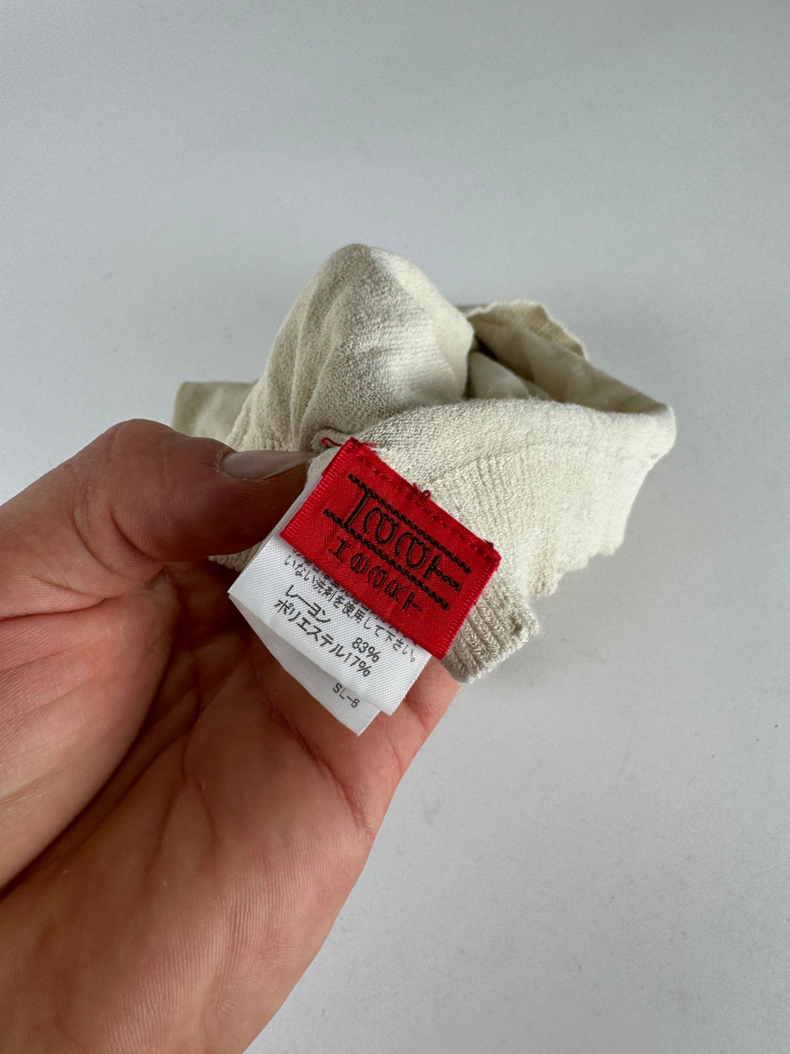 Issey Miyake Vintage Turtleneck Top Beige 38/M Size M / US 6-8 / IT 42-44 - 13 Thumbnail