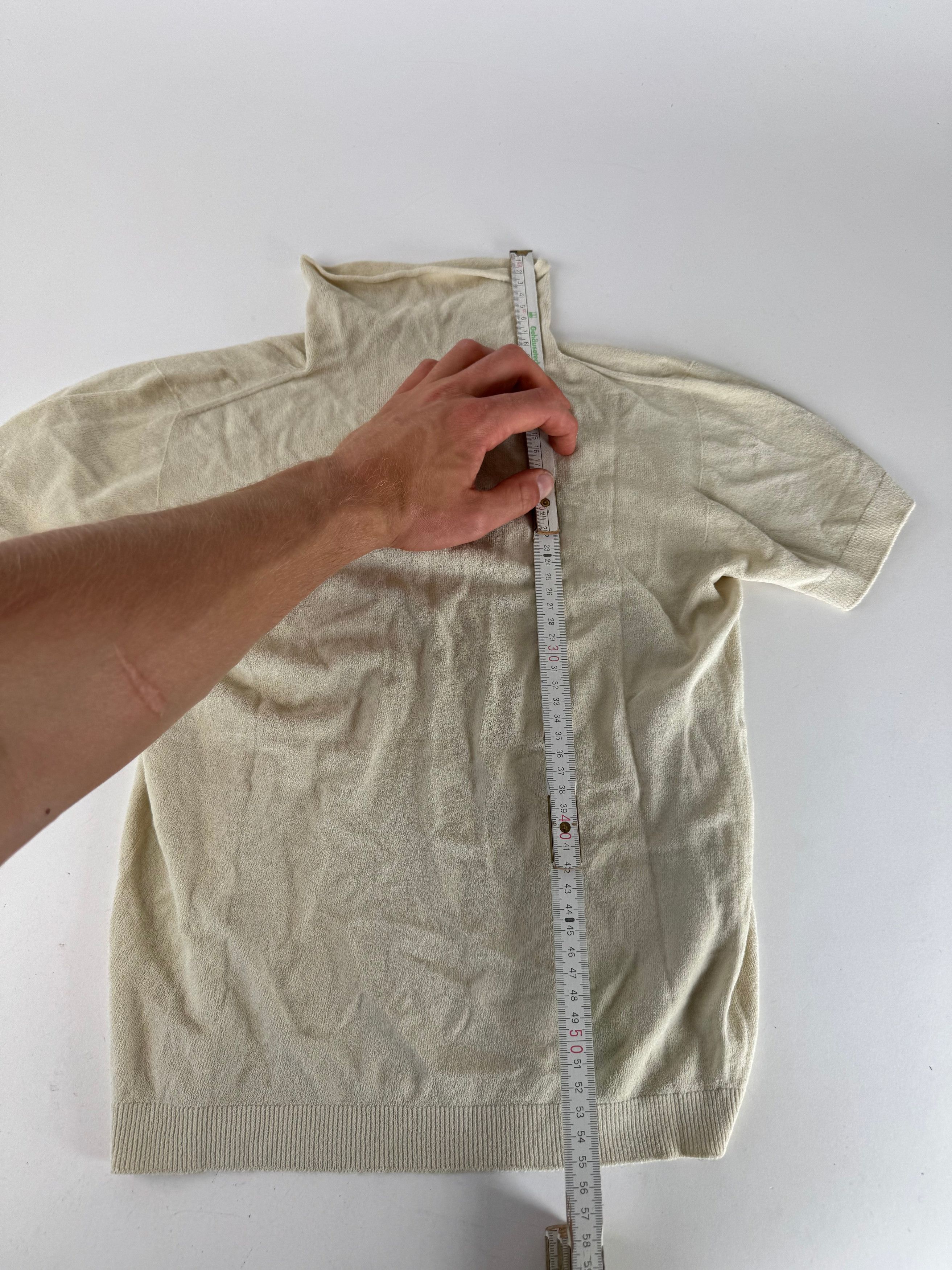 Issey Miyake Vintage Turtleneck Top Beige 38/M Size M / US 6-8 / IT 42-44 - 6 Thumbnail