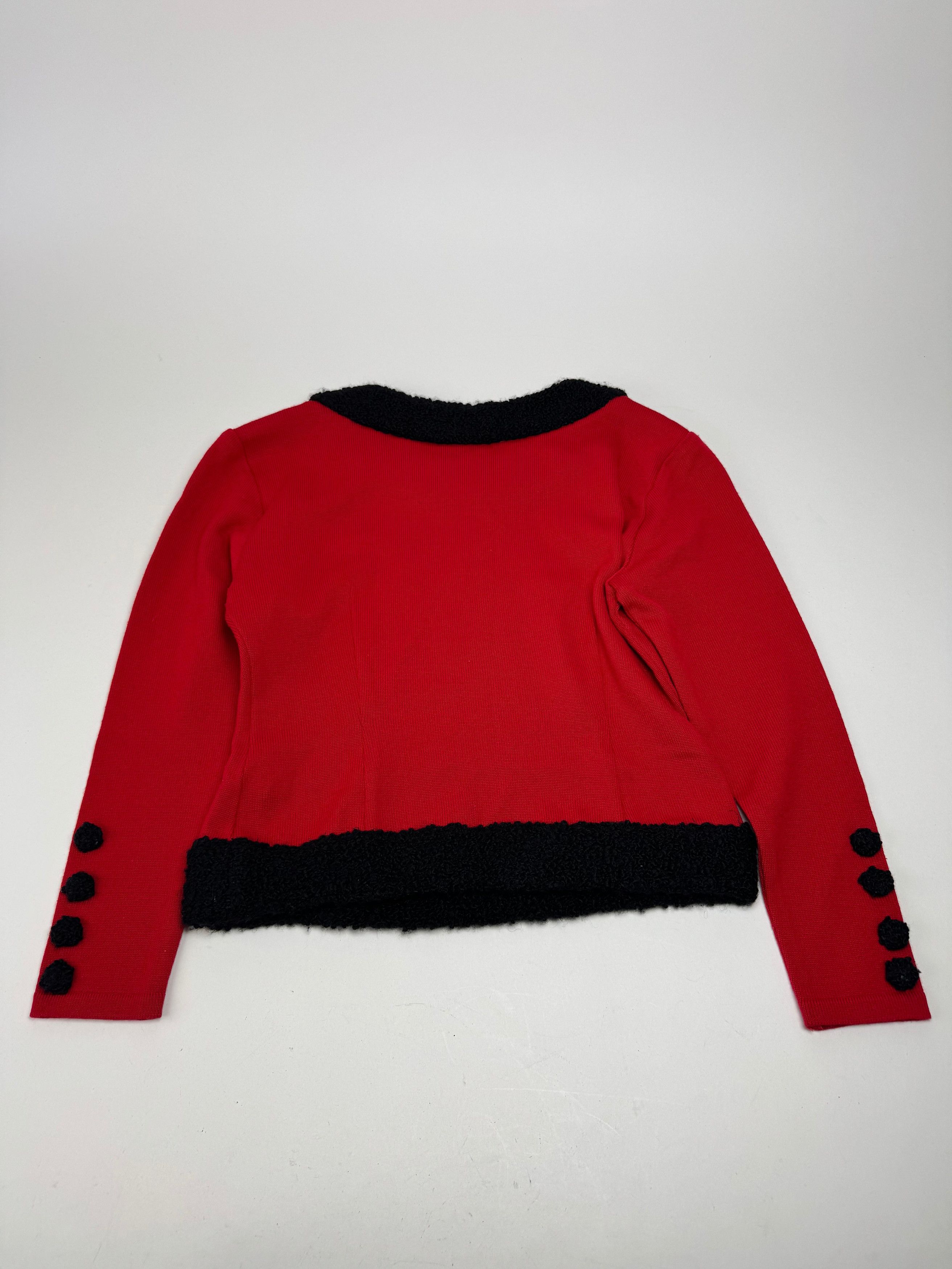 Courreges Vintage Wool Sweater Red Black M Size M / US 6-8 / IT 42-44 - 7 Thumbnail