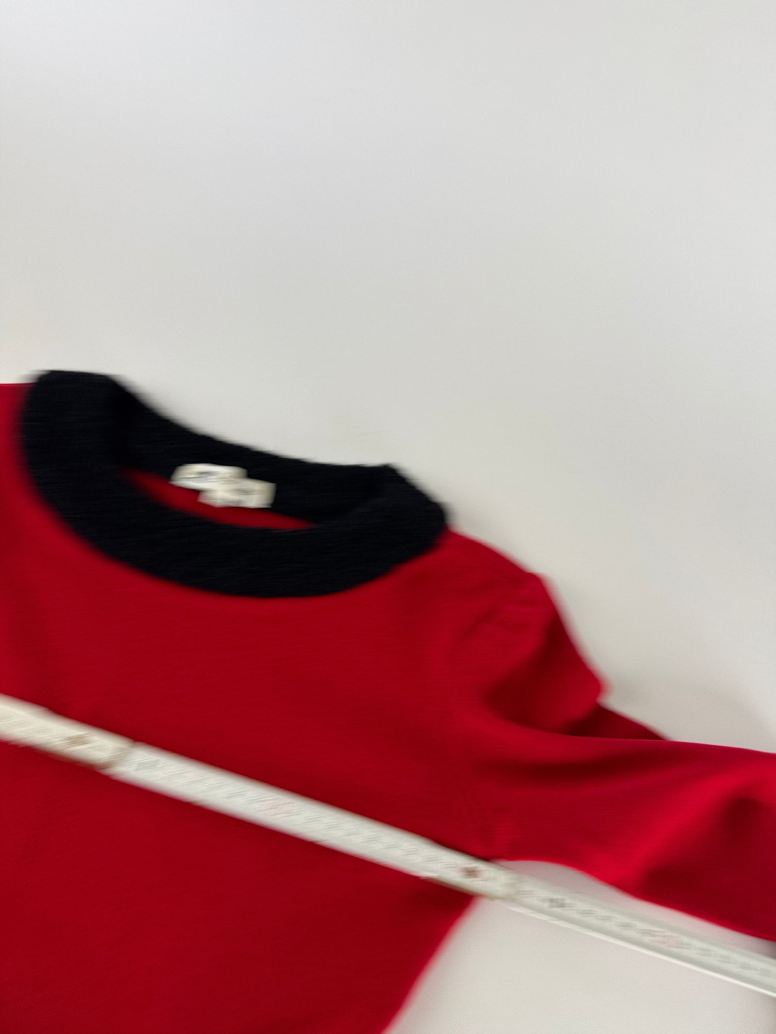 Courreges Vintage Wool Sweater Red Black M Size M / US 6-8 / IT 42-44 - 11 Thumbnail