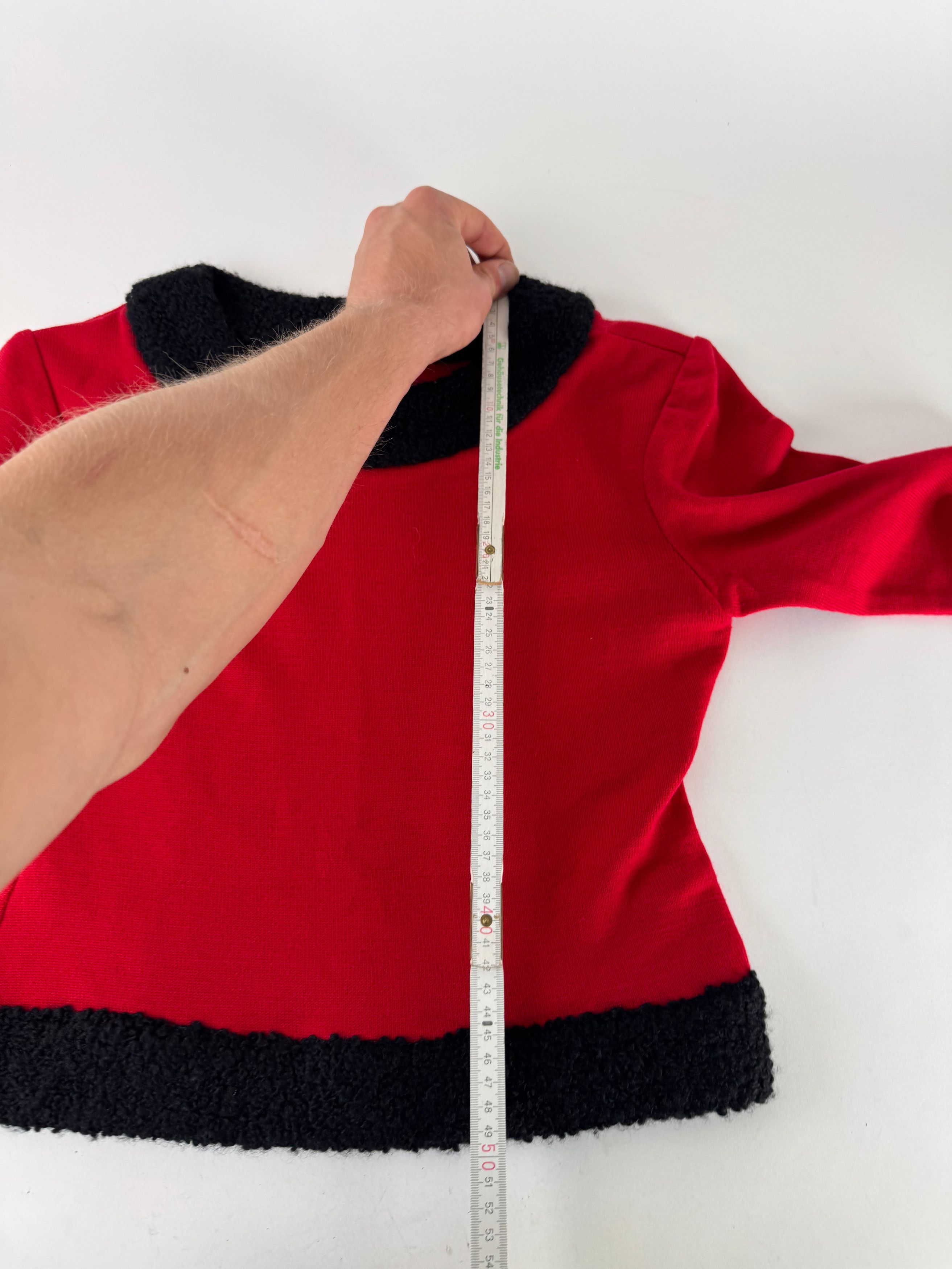 Courreges Vintage Wool Sweater Red Black M Size M / US 6-8 / IT 42-44 - 10 Thumbnail