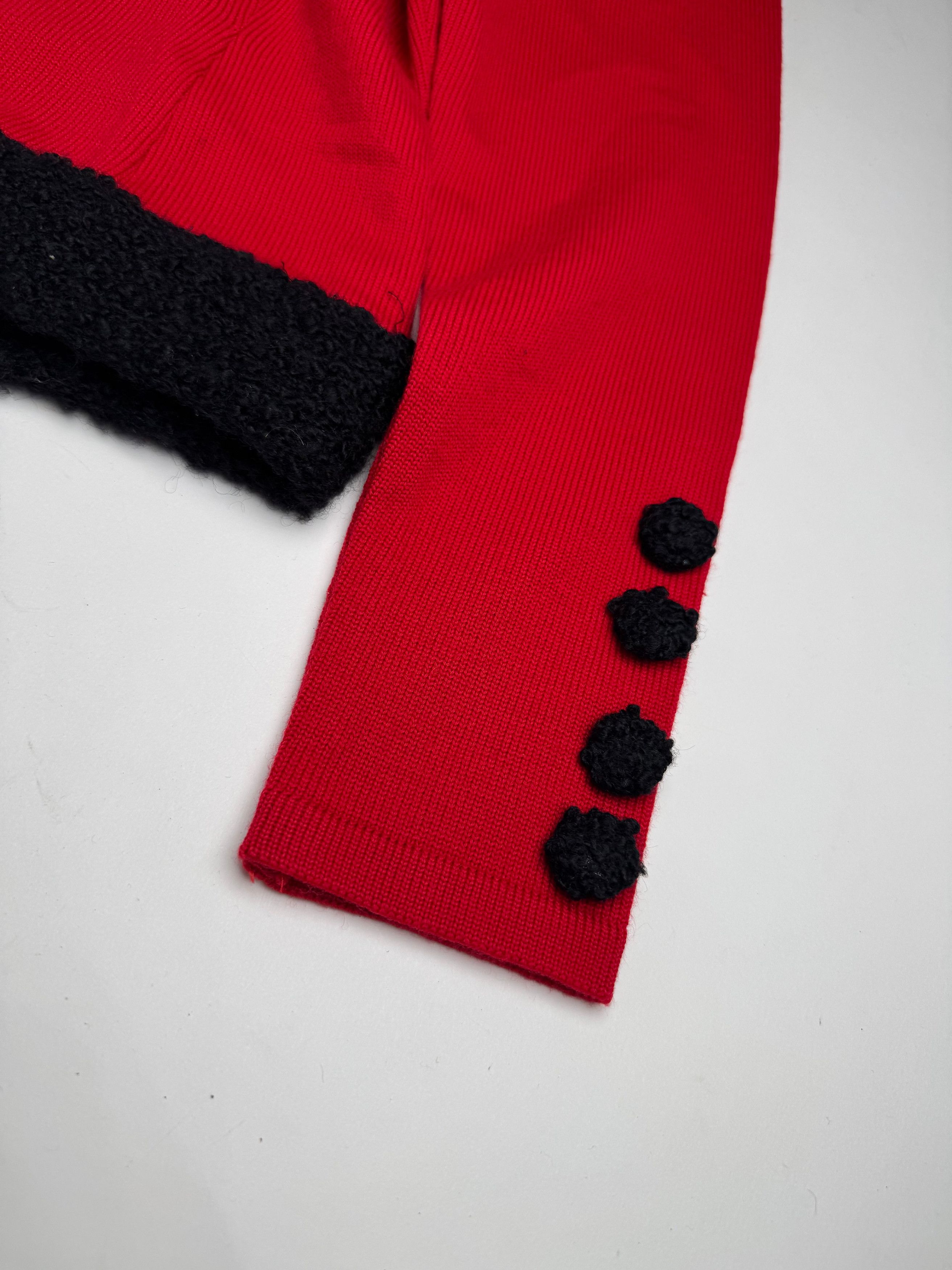 Courreges Vintage Wool Sweater Red Black M Size M / US 6-8 / IT 42-44 - 6 Thumbnail