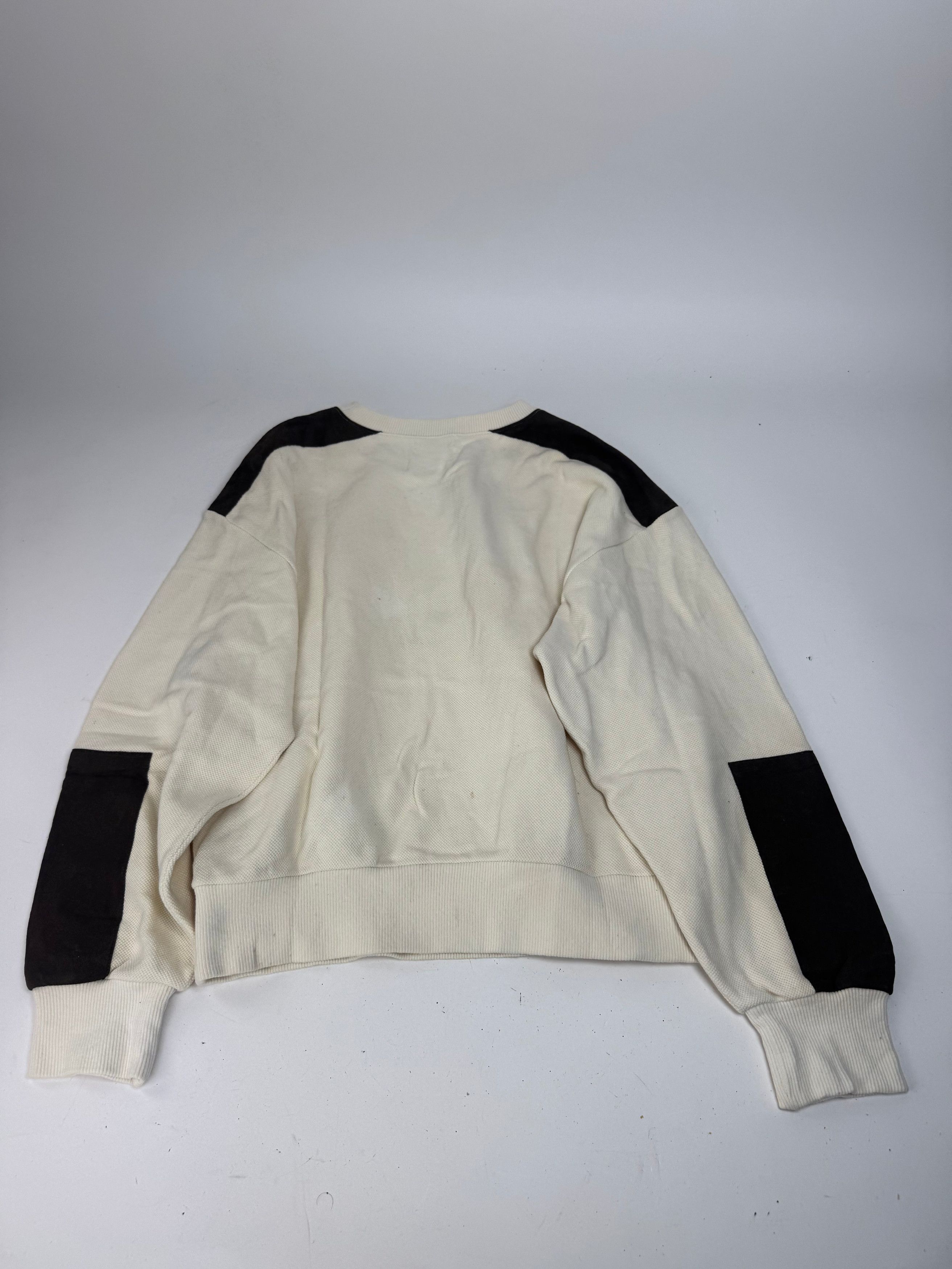 Courreges Vintage Wool Leather Sweater Beige Brown M Size S / US 4 / IT 40 - 9 Thumbnail