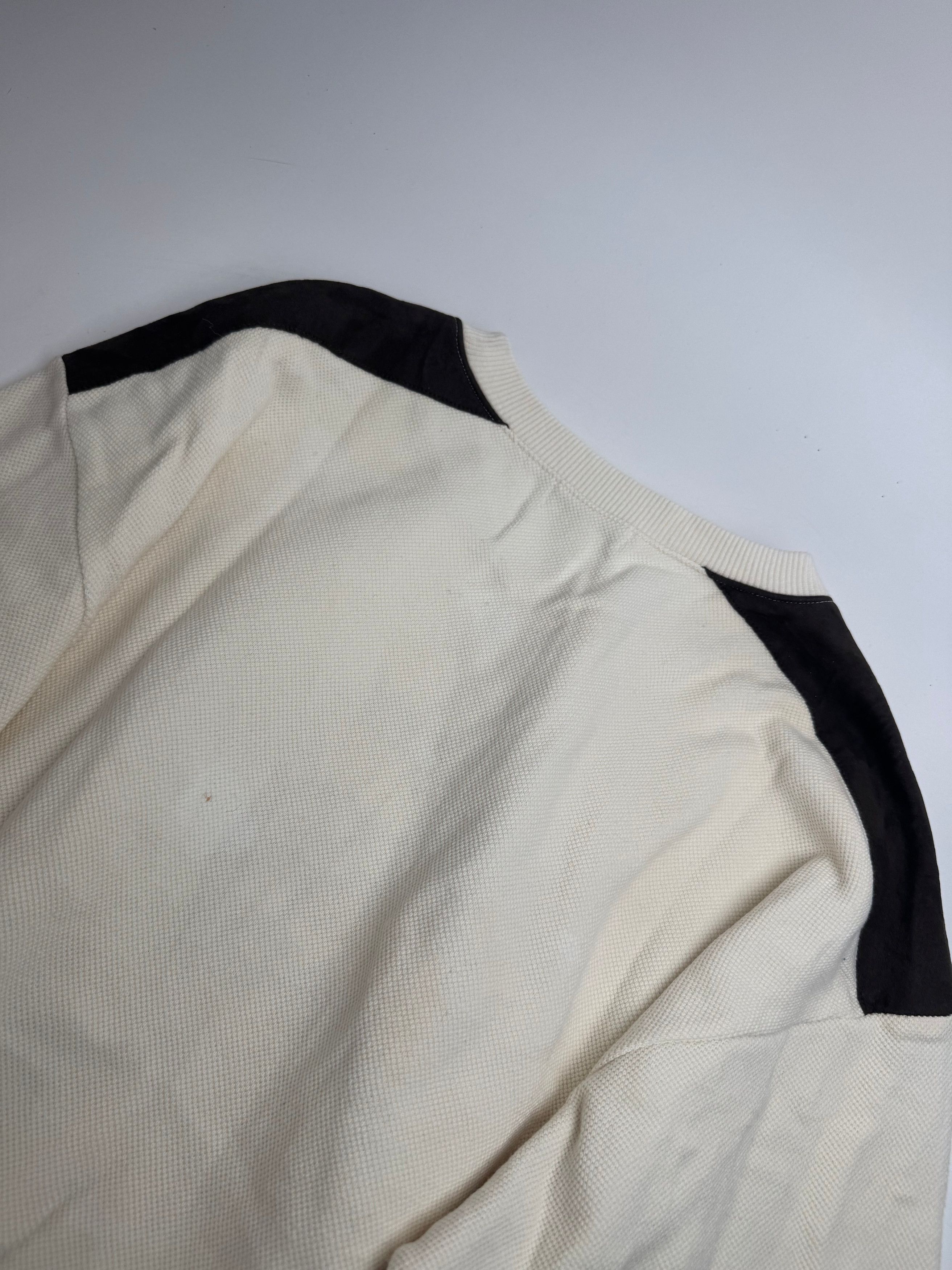 Courreges Vintage Wool Leather Sweater Beige Brown M Size S / US 4 / IT 40 - 10 Thumbnail