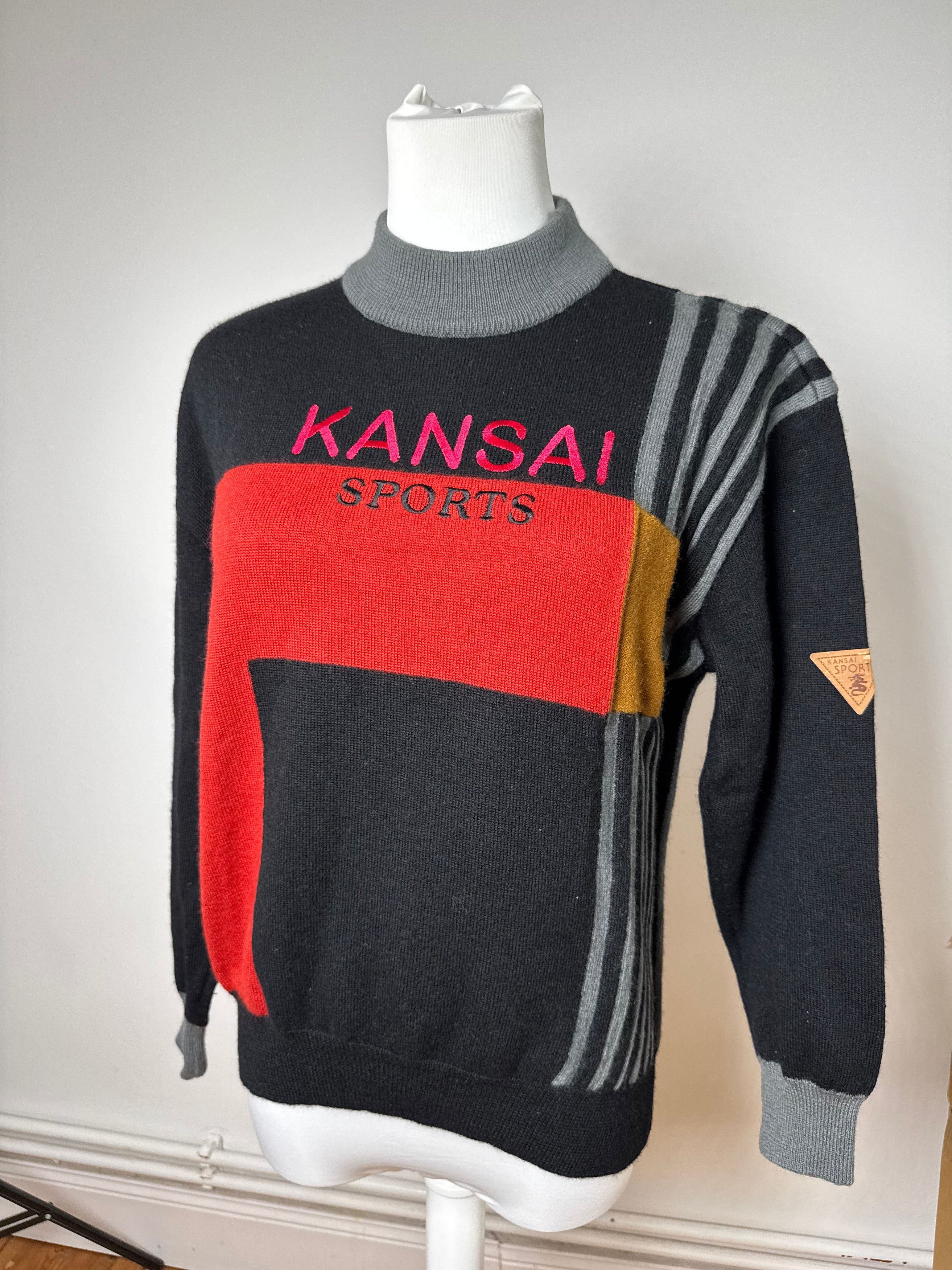 Kansai Yamamoto Vintage Wool Sweater black red M Size M / US 6-8 / IT 42-44 - 11 Thumbnail