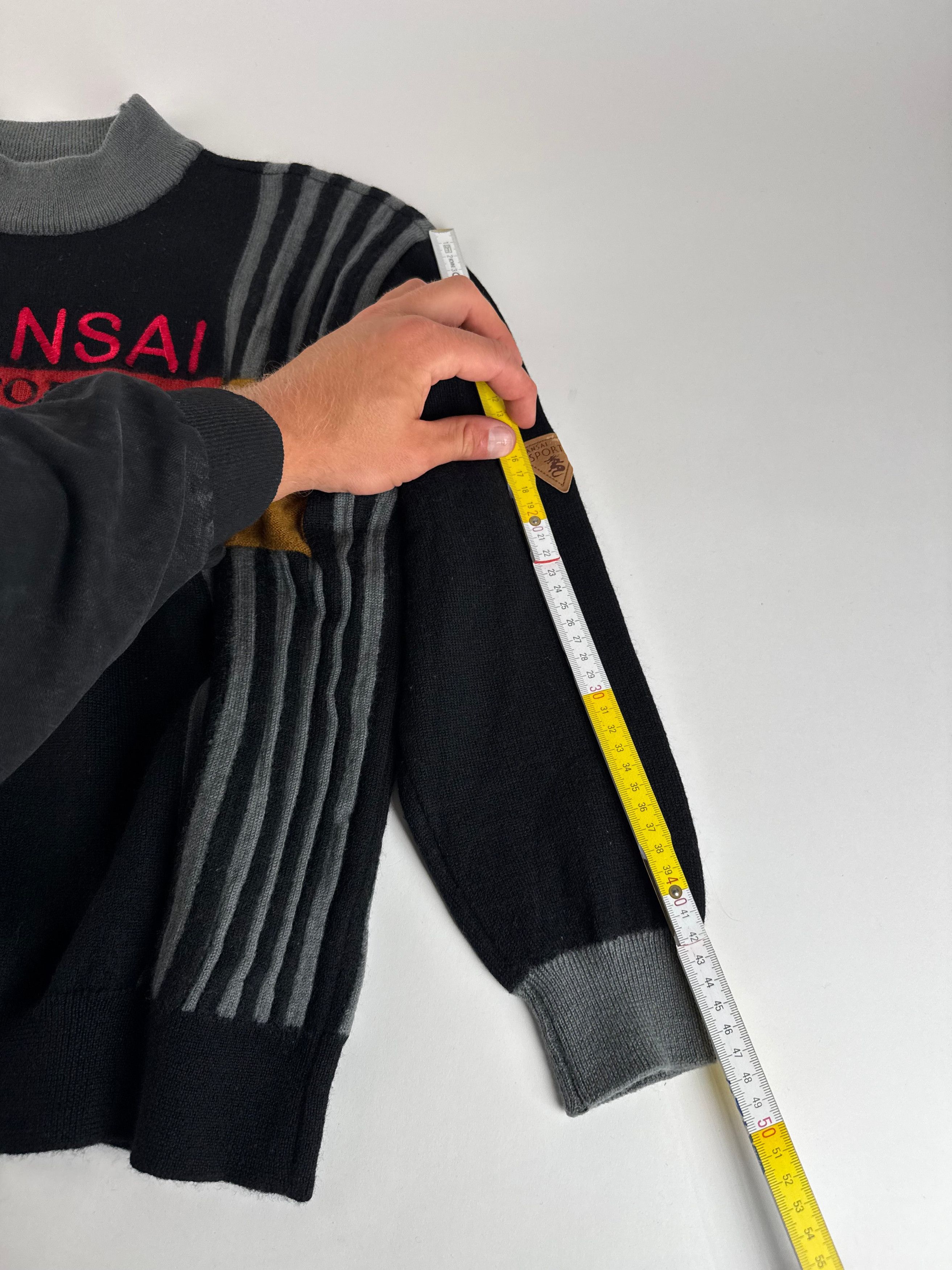 Kansai Yamamoto Vintage Wool Sweater black red M Size M / US 6-8 / IT 42-44 - 10 Thumbnail