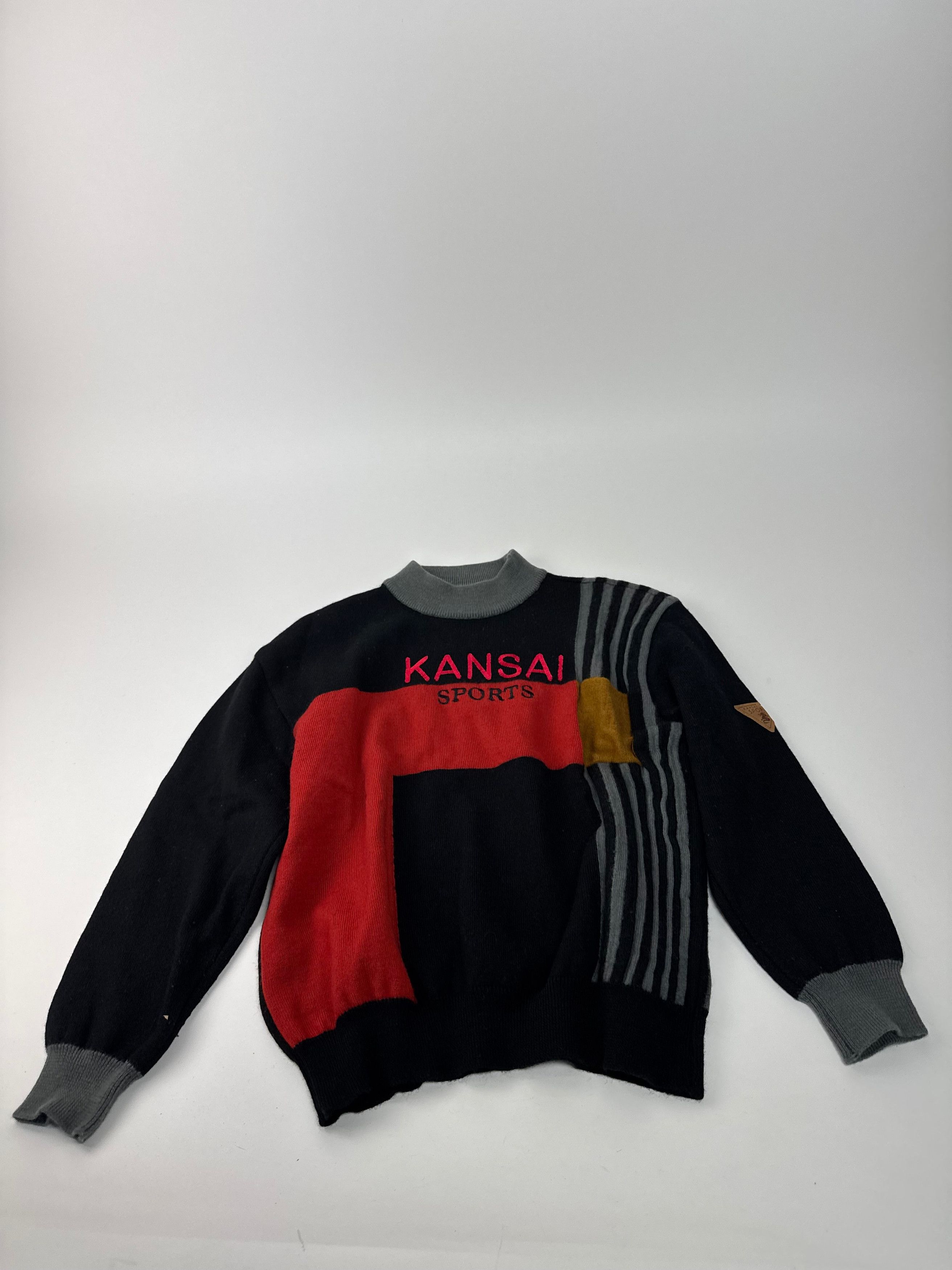 Kansai Yamamoto Vintage Wool Sweater black red M Size M / US 6-8 / IT 42-44 - 4 Thumbnail