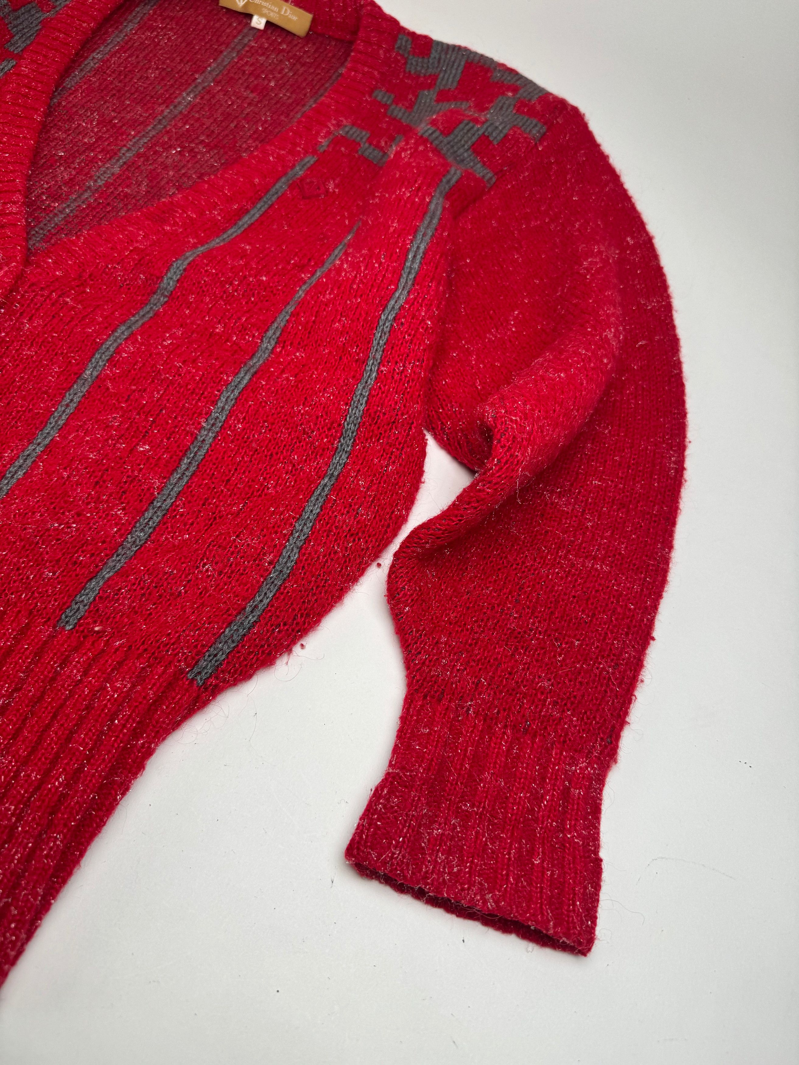 Dior Vintage Wool Sweater Red M Size M / US 6-8 / IT 42-44 - 6 Thumbnail