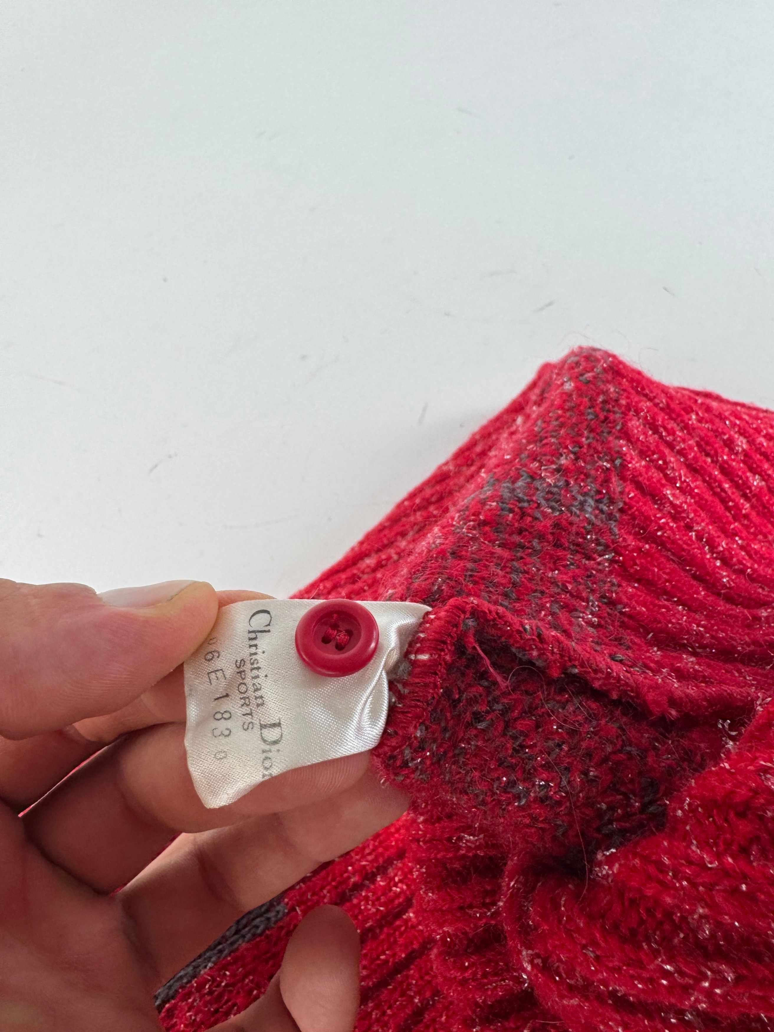 Dior Vintage Wool Sweater Red M Size M / US 6-8 / IT 42-44 - 12 Thumbnail