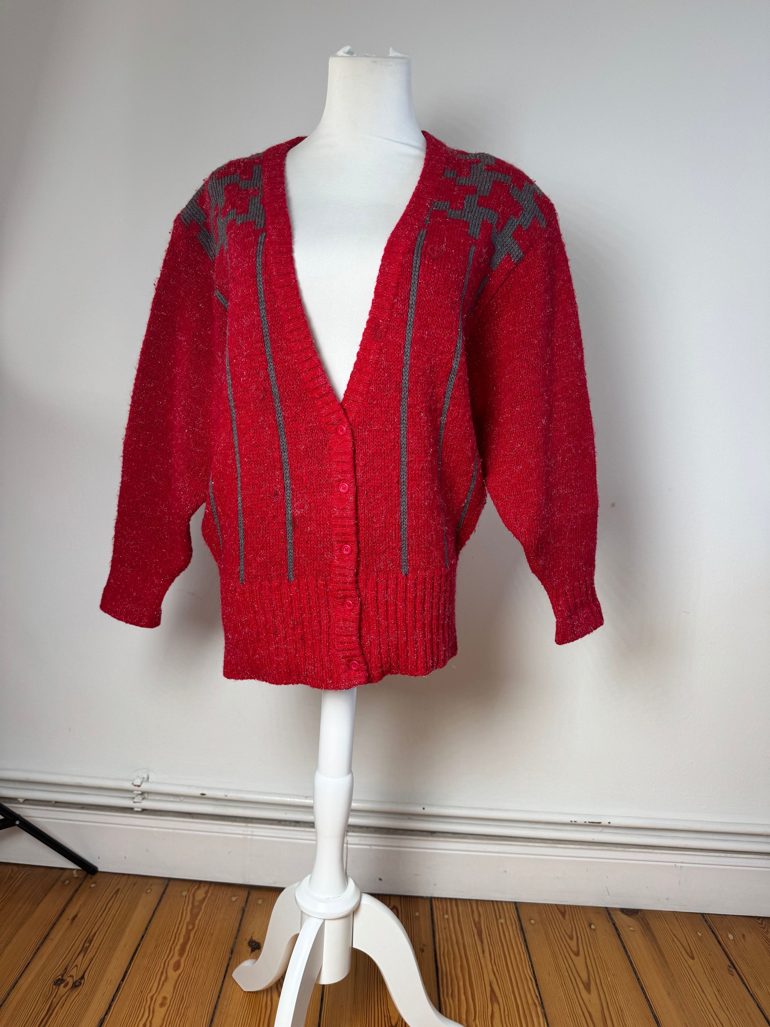 Dior Vintage Wool Sweater Red M Size M / US 6-8 / IT 42-44 - 2 Thumbnail