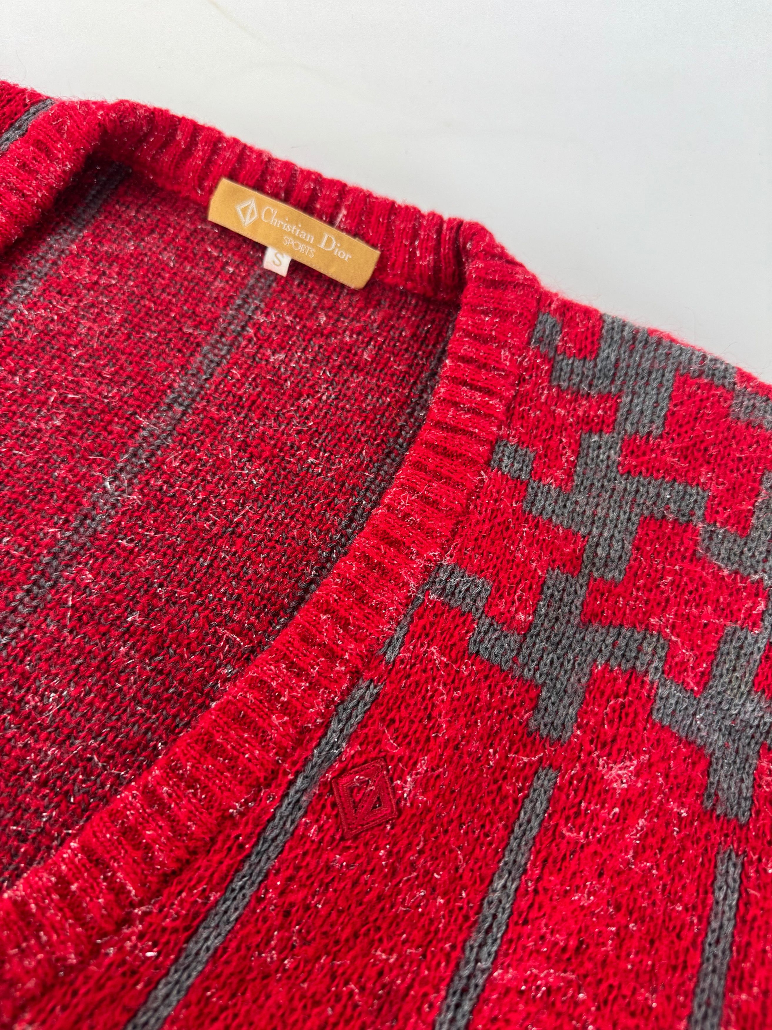Dior Vintage Wool Sweater Red M Size M / US 6-8 / IT 42-44 - 7 Thumbnail