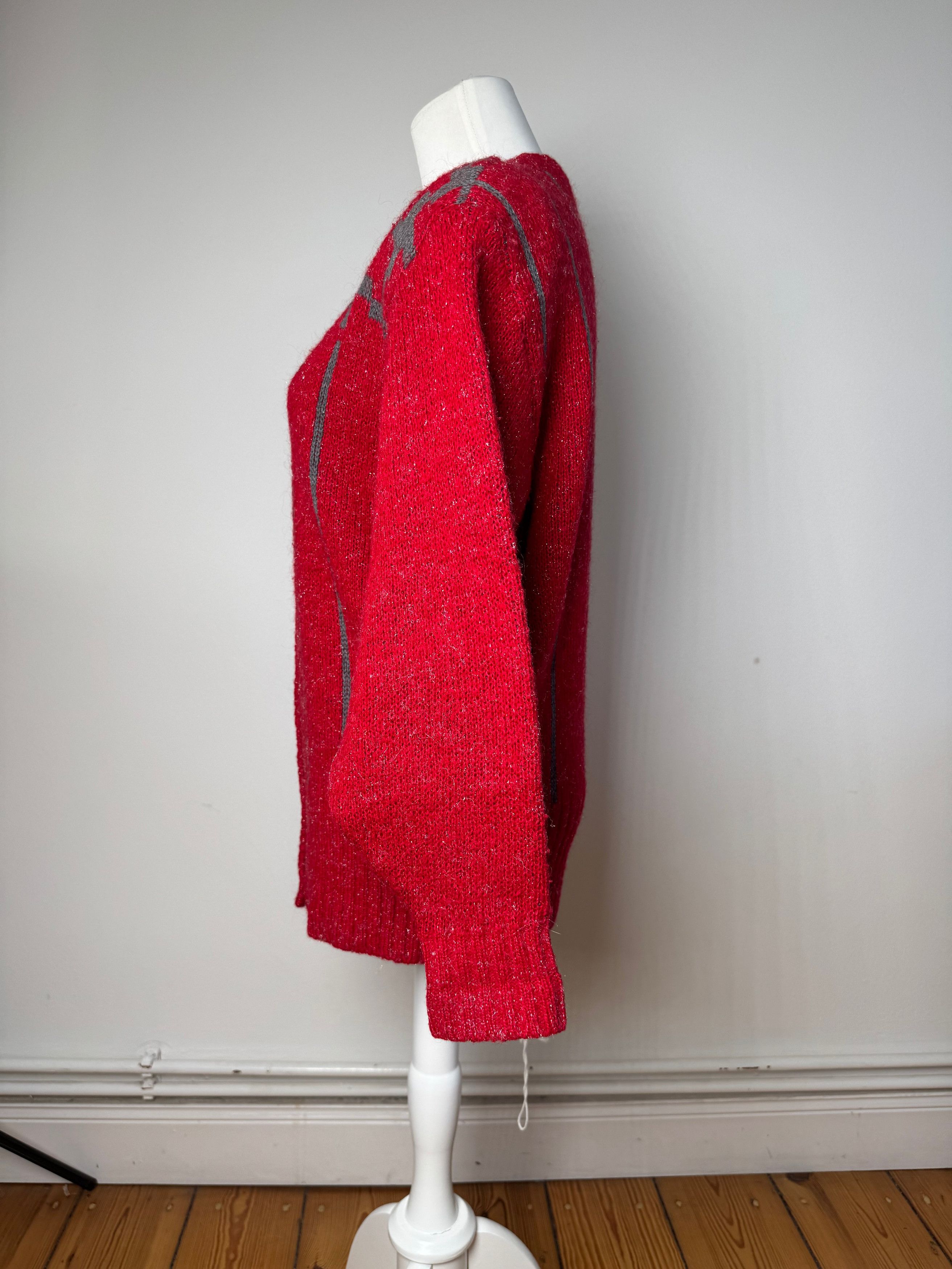 Dior Vintage Wool Sweater Red M Size M / US 6-8 / IT 42-44 - 3 Thumbnail