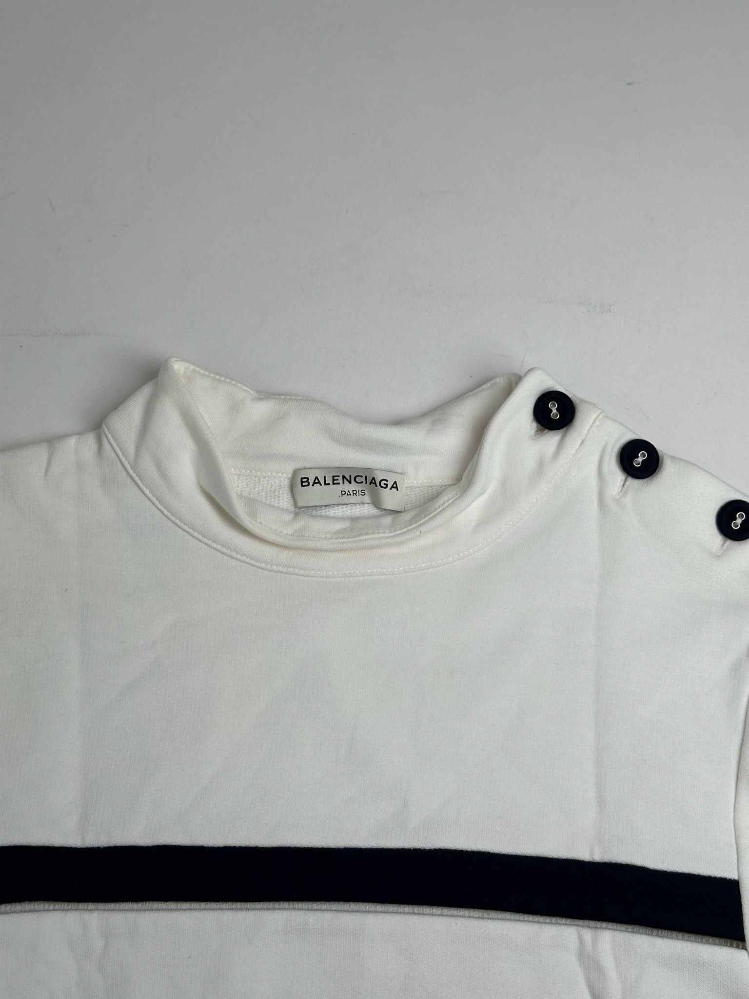 Balenciaga Vintage Navy White striped sweater Size S / US 4 / IT 40 - 11 Thumbnail