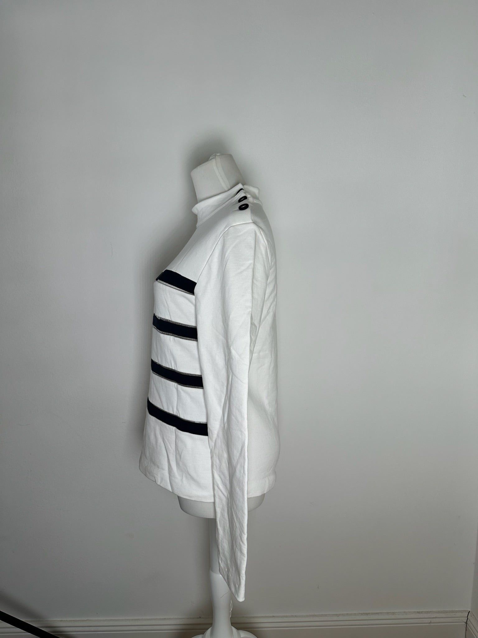 Balenciaga Vintage Navy White striped sweater Size S / US 4 / IT 40 - 3 Thumbnail