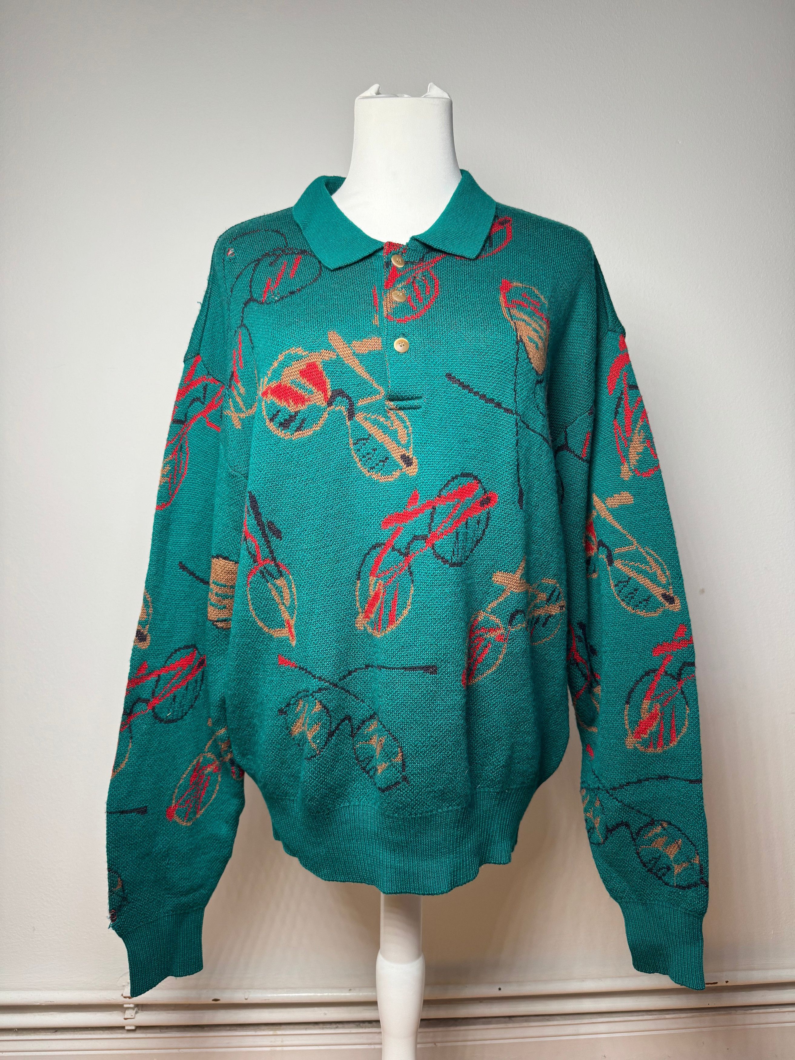 Balenciaga Vintage vintage Sweather Green L Size L / US 10 / IT 46 - 13 Thumbnail
