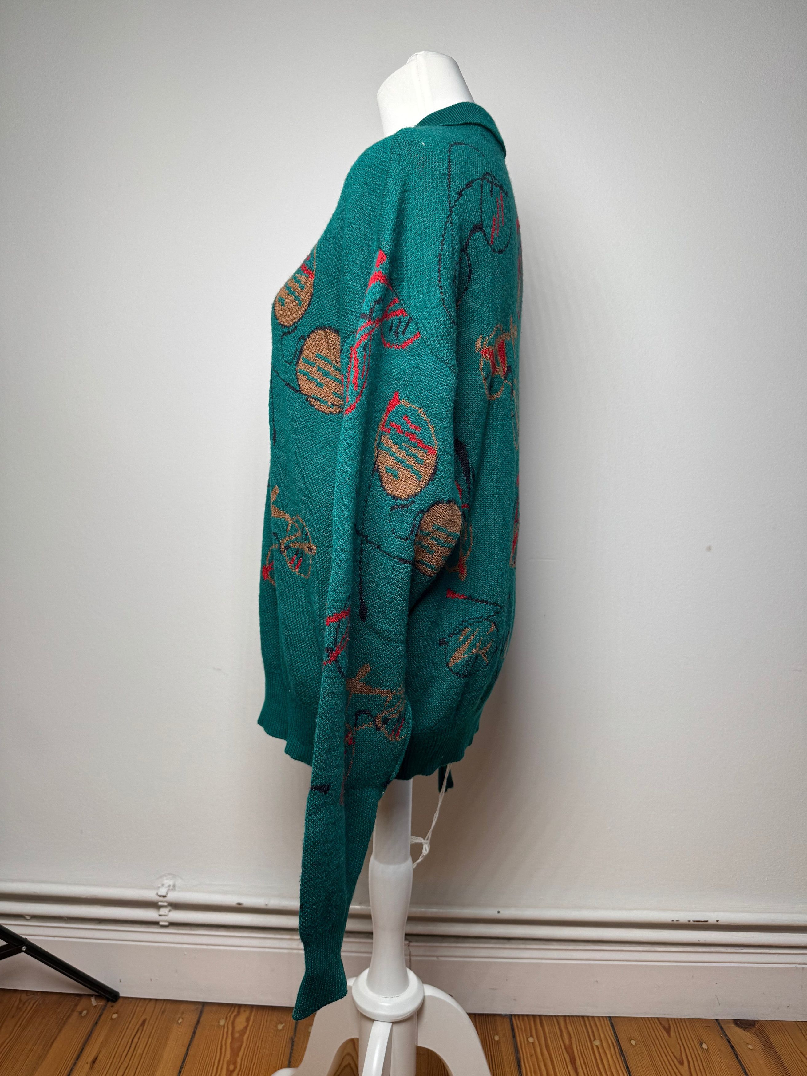 Balenciaga Vintage vintage Sweather Green L Size L / US 10 / IT 46 - 2 Thumbnail