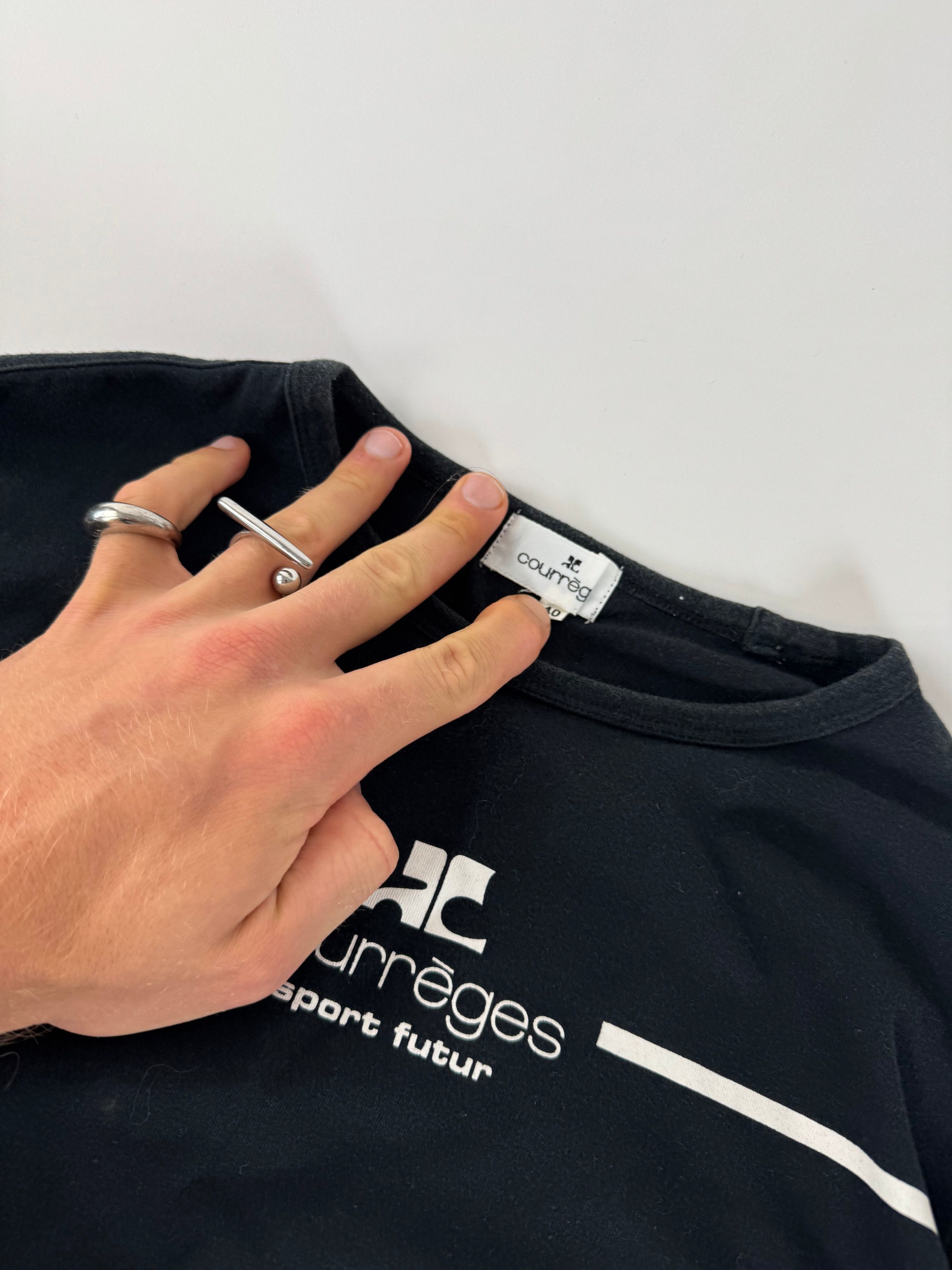 Courreges Vintage Paris Sweater Black 38/M Size S / US 4 / IT 40 - 6 Thumbnail