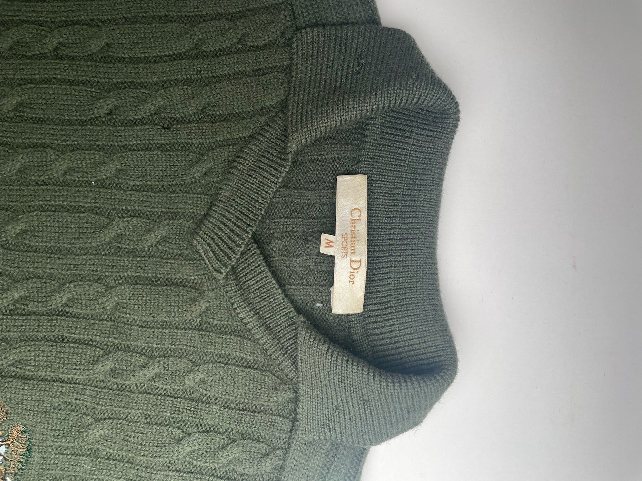 Dior Vintage Wool Sweater Dark Green M Size M / US 6-8 / IT 42-44 - 12 Thumbnail