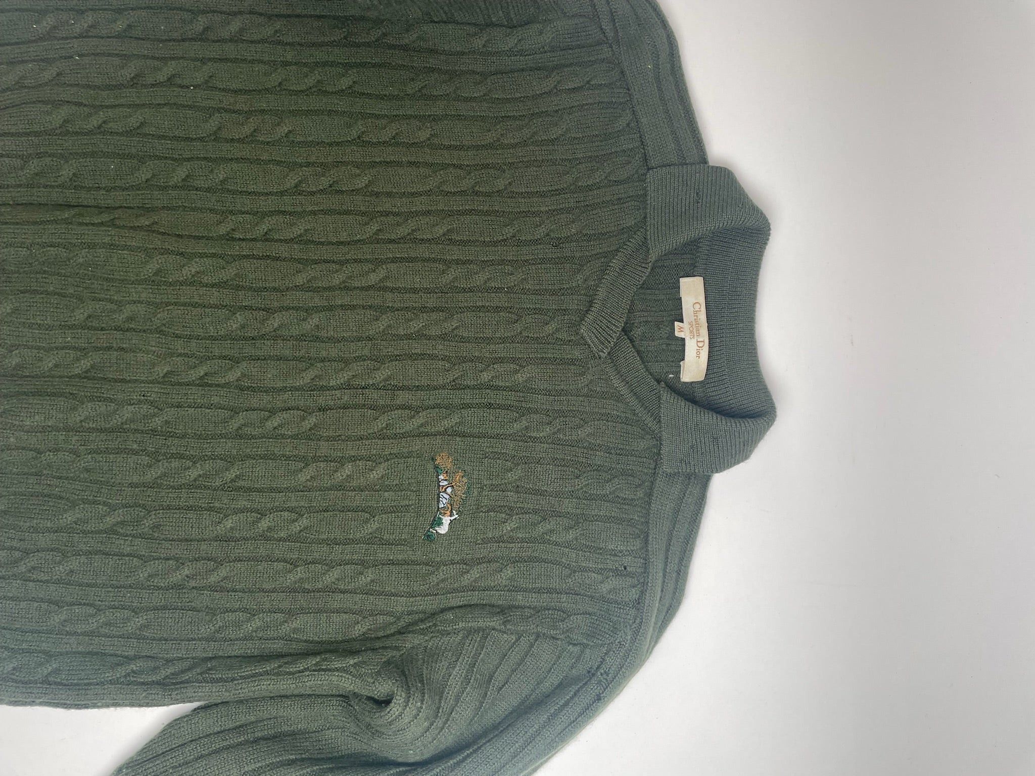 Dior Vintage Wool Sweater Dark Green M Size M / US 6-8 / IT 42-44 - 13 Thumbnail