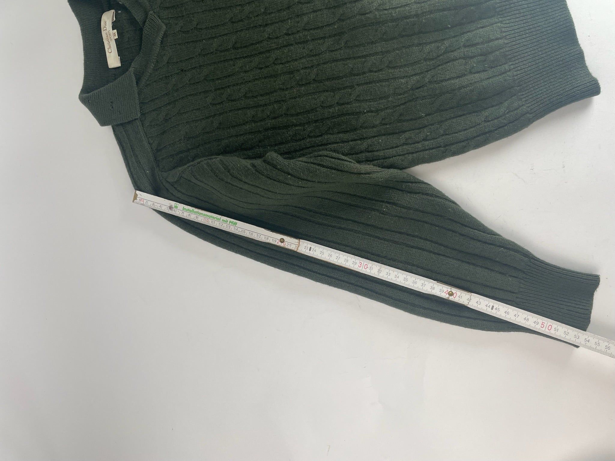 Dior Vintage Wool Sweater Dark Green M Size M / US 6-8 / IT 42-44 - 14 Thumbnail