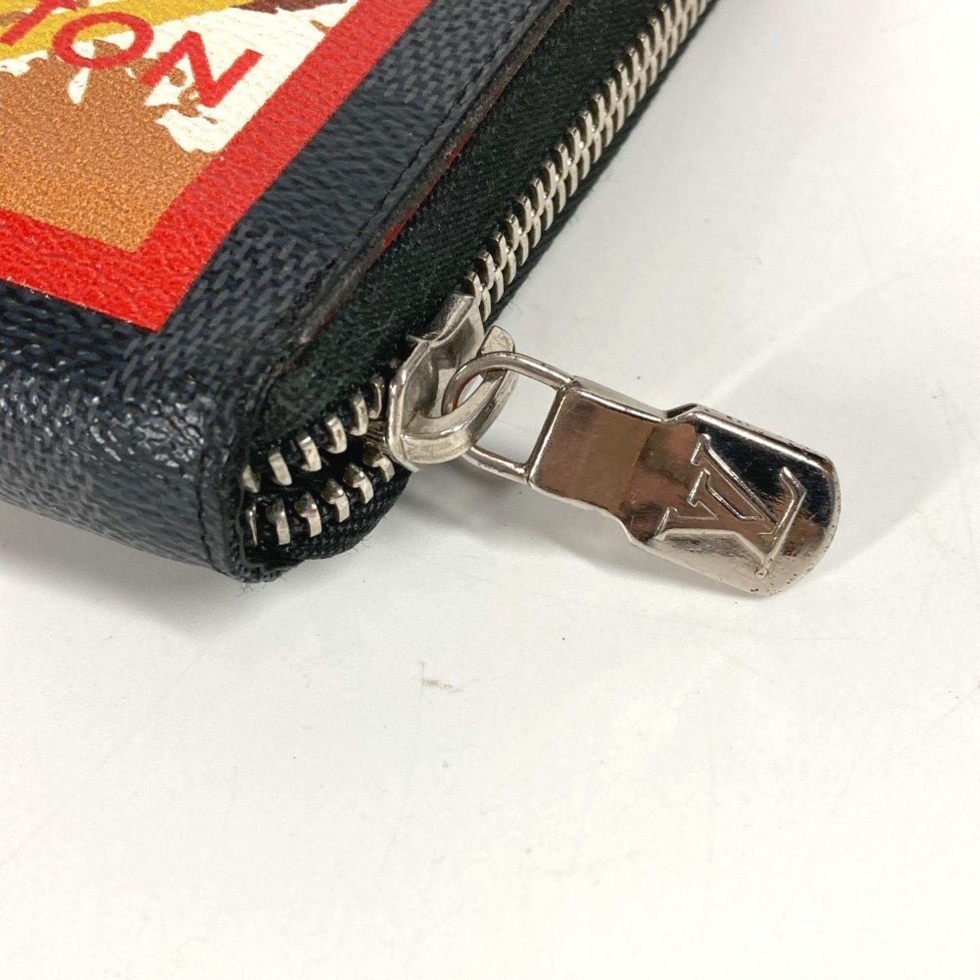 Louis Vuitton LOUIS VUITTON N60153 Damier Graphite Zippy Organizer NM Long Wallet with LV Alps Patch, Round Zipper, Canvas, Men's and Women's, Black Size ONE SIZE - 14 Thumbnail