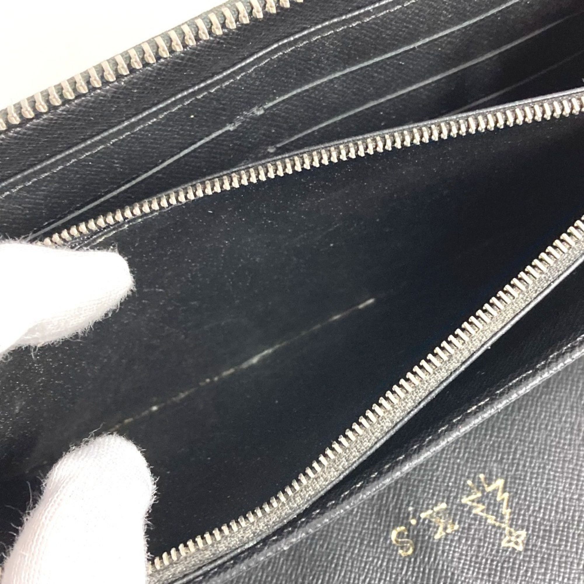 Louis Vuitton LOUIS VUITTON N60153 Damier Graphite Zippy Organizer NM Long Wallet with LV Alps Patch, Round Zipper, Canvas, Men's and Women's, Black Size ONE SIZE - 10 Thumbnail