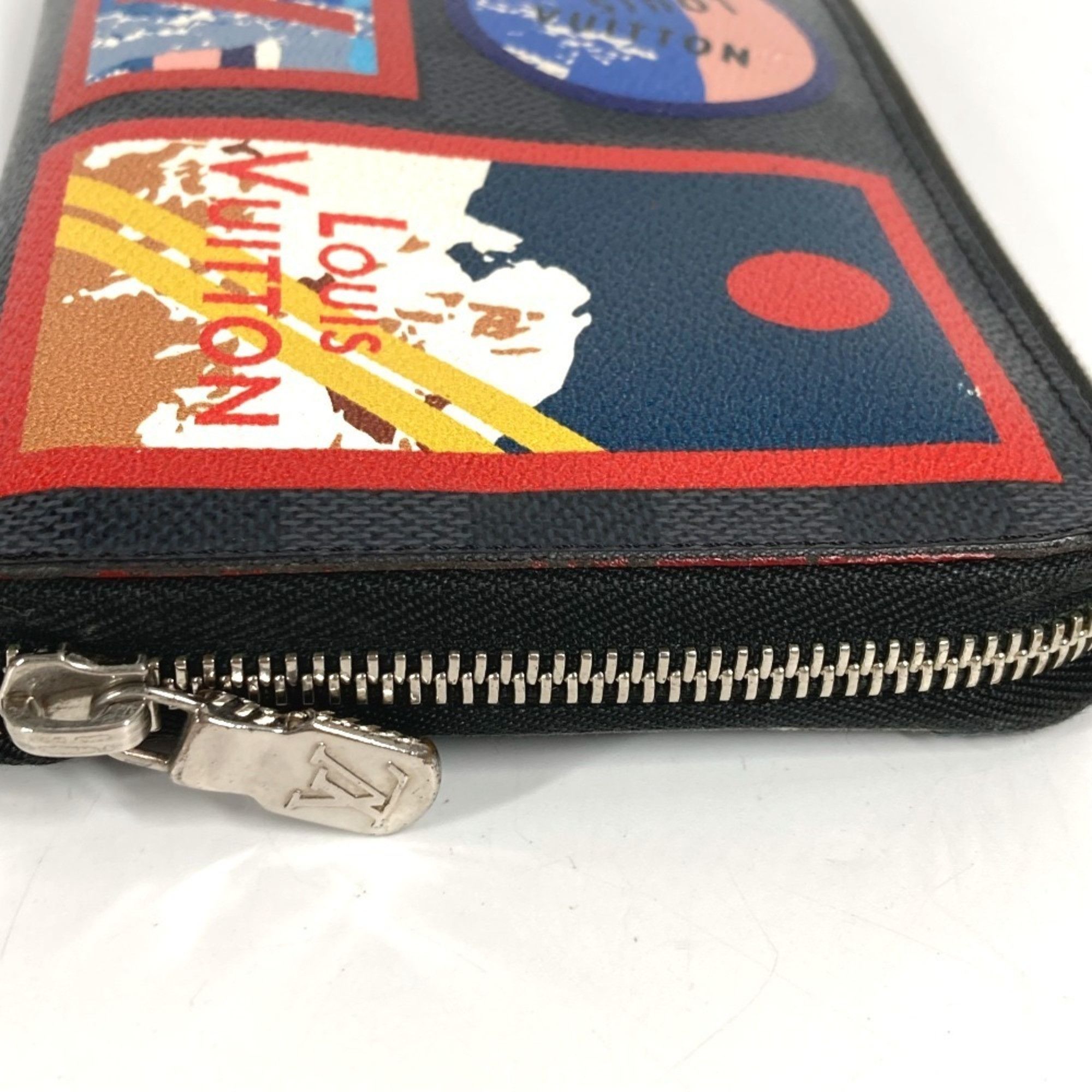 Louis Vuitton LOUIS VUITTON N60153 Damier Graphite Zippy Organizer NM Long Wallet with LV Alps Patch, Round Zipper, Canvas, Men's and Women's, Black Size ONE SIZE - 15 Thumbnail