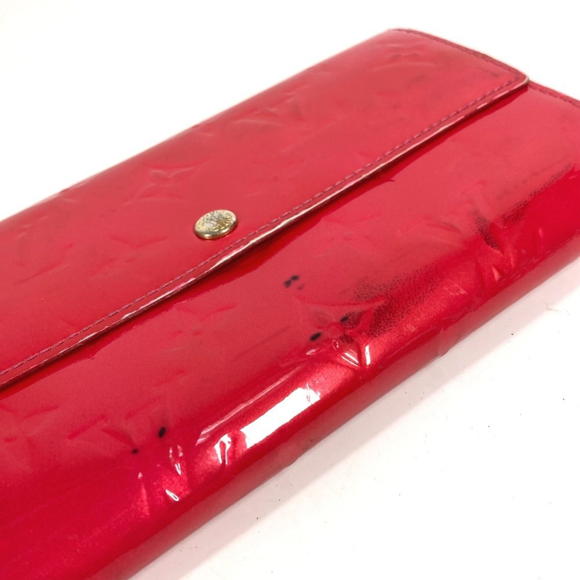 Louis Vuitton LOUIS VUITTON M93633 Monogram Vernis Portefeuille Sarah Long Wallet, Bifold, Canvas, Men's and Women's, Rose Pop Pink Size ONE SIZE - 16 Thumbnail