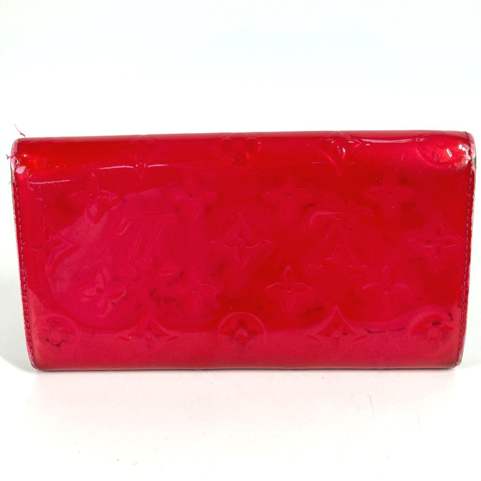 Louis Vuitton LOUIS VUITTON M93633 Monogram Vernis Portefeuille Sarah Long Wallet, Bifold, Canvas, Men's and Women's, Rose Pop Pink Size ONE SIZE - 11 Thumbnail