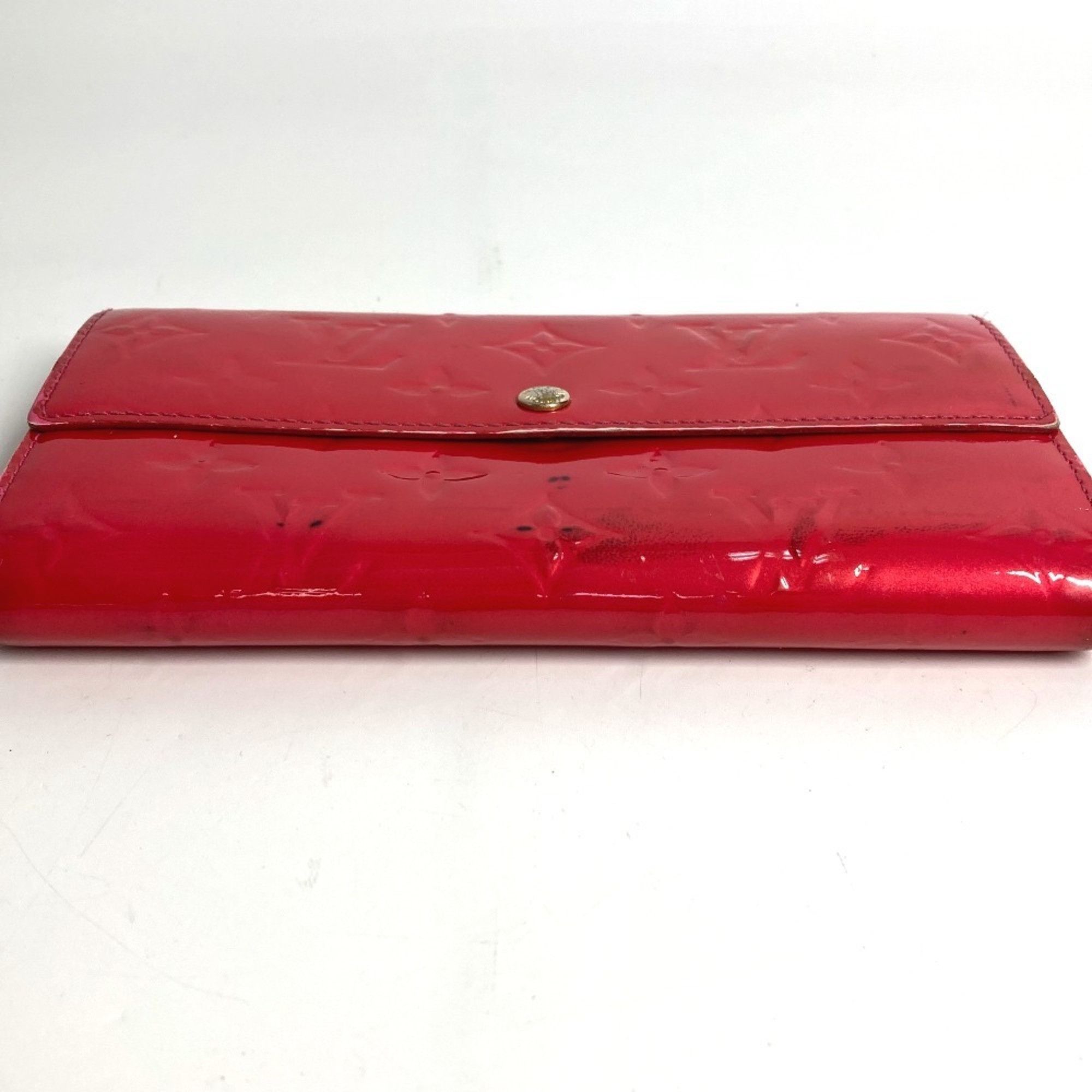 Louis Vuitton LOUIS VUITTON M93633 Monogram Vernis Portefeuille Sarah Long Wallet, Bifold, Canvas, Men's and Women's, Rose Pop Pink Size ONE SIZE - 15 Thumbnail