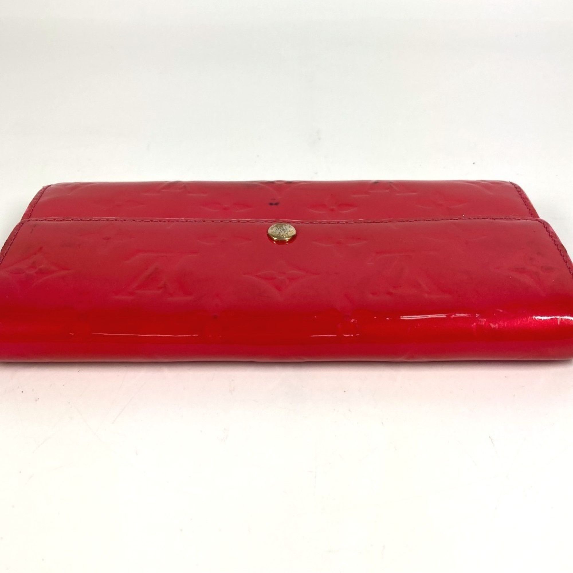 Louis Vuitton LOUIS VUITTON M93633 Monogram Vernis Portefeuille Sarah Long Wallet, Bifold, Canvas, Men's and Women's, Rose Pop Pink Size ONE SIZE - 10 Thumbnail