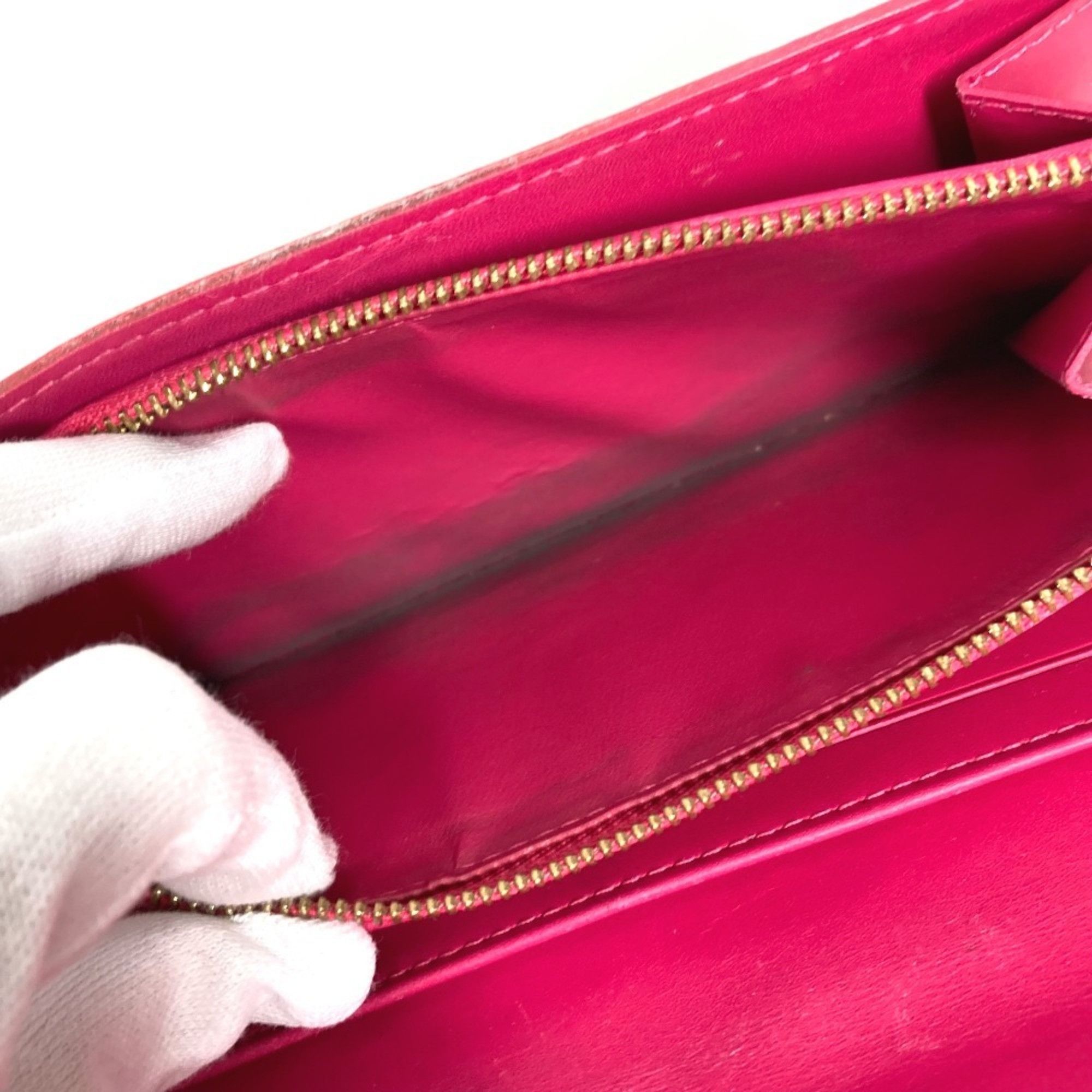 Louis Vuitton LOUIS VUITTON M93633 Monogram Vernis Portefeuille Sarah Long Wallet, Bifold, Canvas, Men's and Women's, Rose Pop Pink Size ONE SIZE - 5 Thumbnail