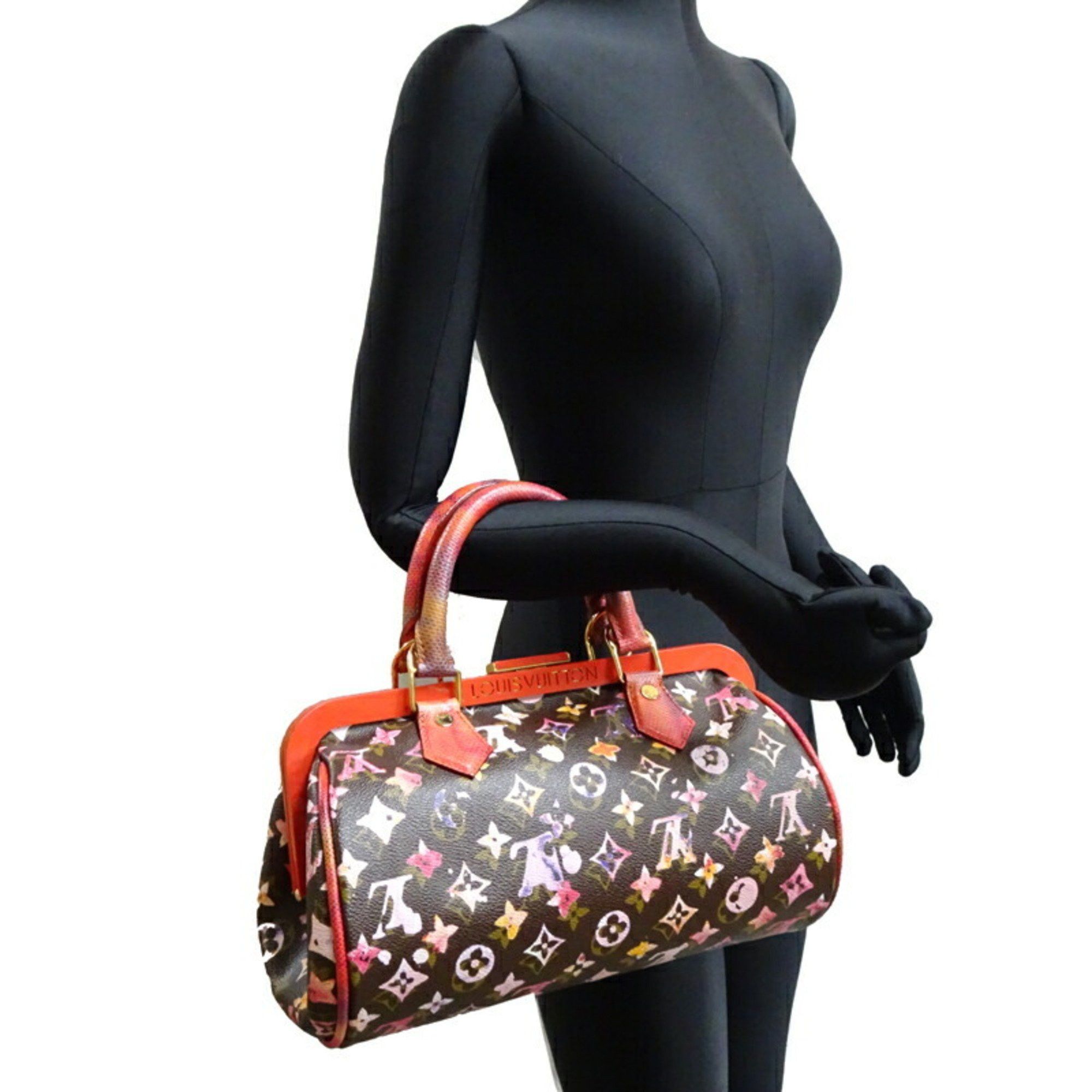 Louis Vuitton Louis Vuitton Papillon Women's Handbag M95730 Monogram Watercolor Marron Size ONE SIZE - 8 Thumbnail