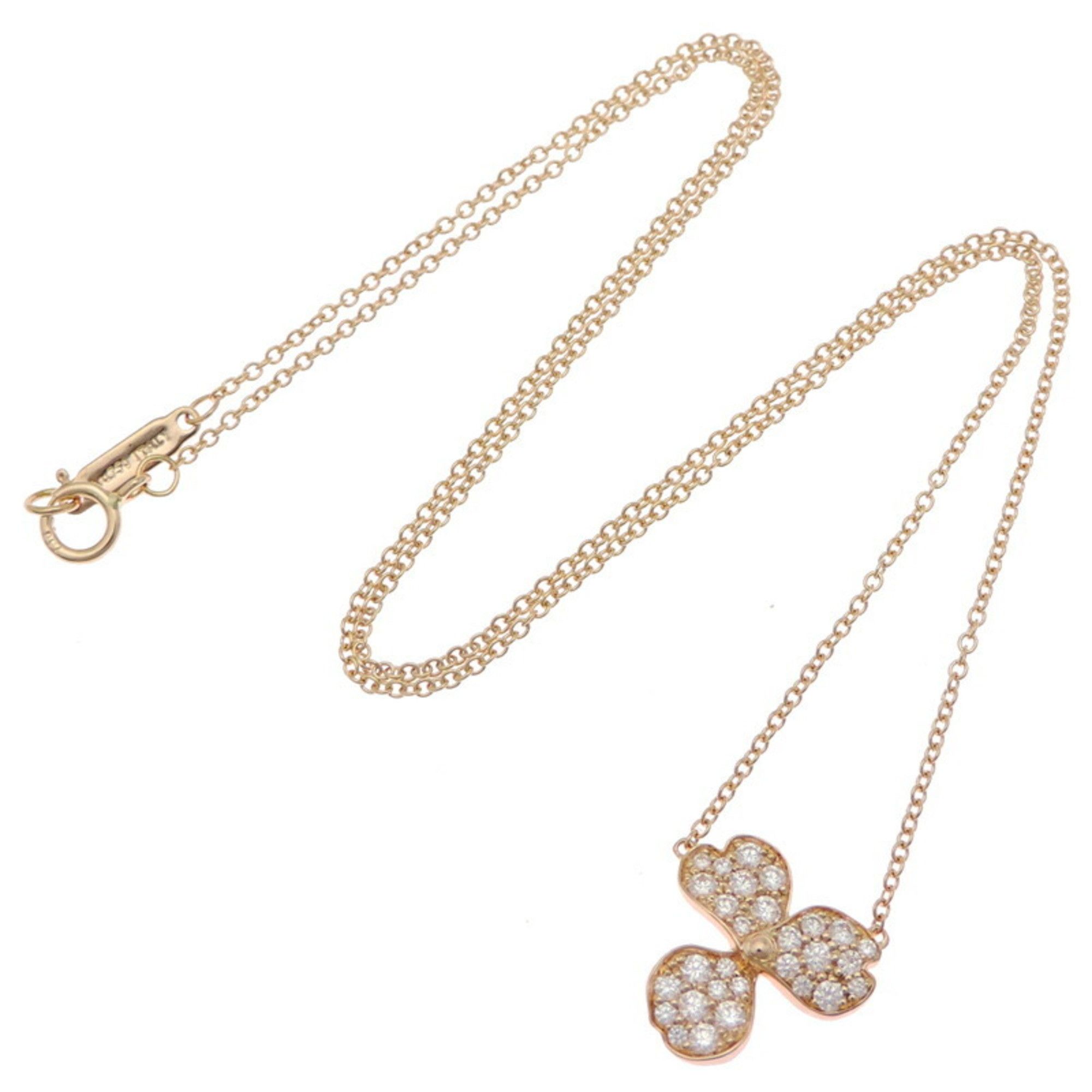 Tiffany & Co. Tiffany Paper Flower Diamond Women's Necklace in 750 Pink Gold Size ONE SIZE - 6 Thumbnail
