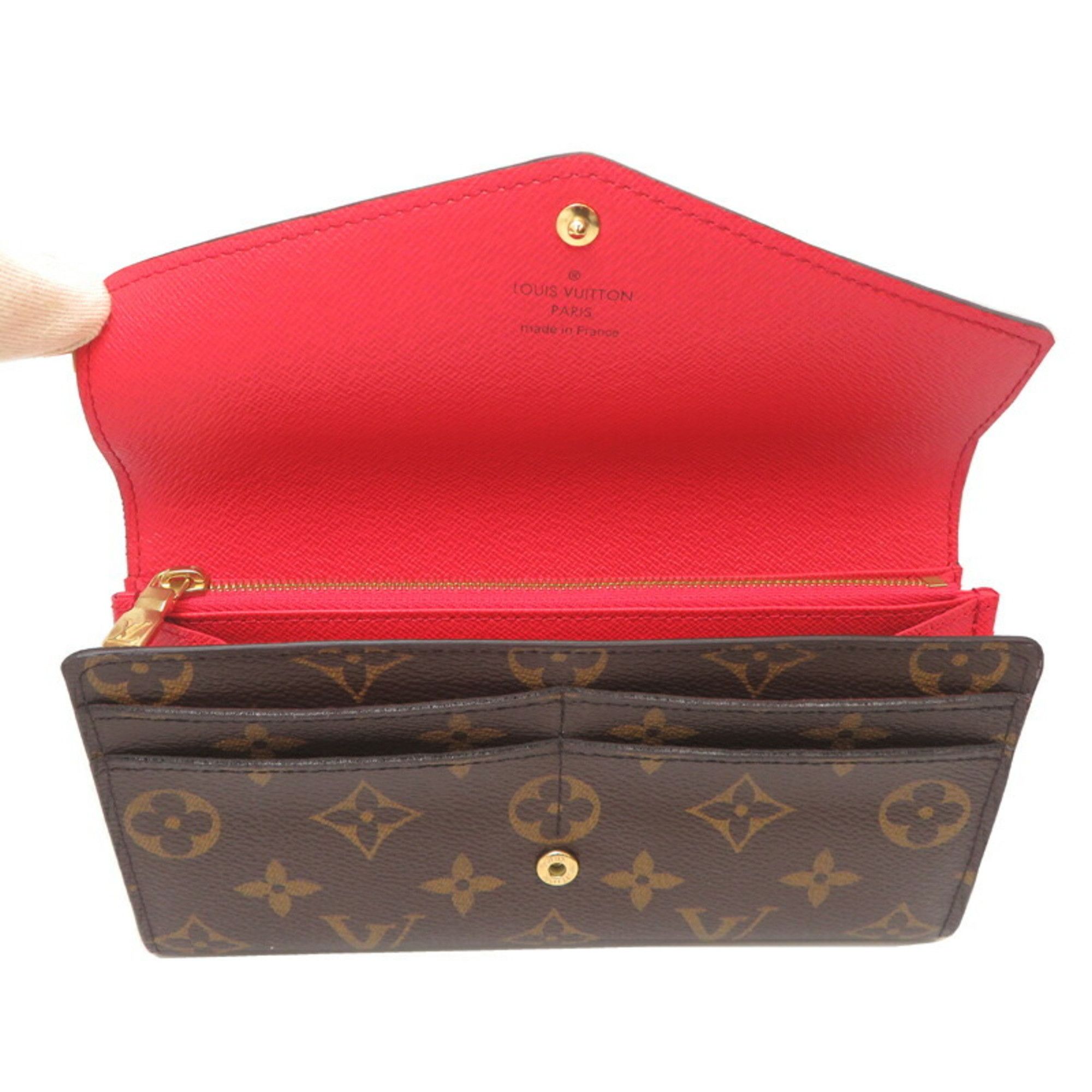 Louis Vuitton Louis Vuitton Portefeuille Sarah Women's Long Wallet M62236 Monogram Coquelicot (Brown) Size ONE SIZE - 5 Thumbnail