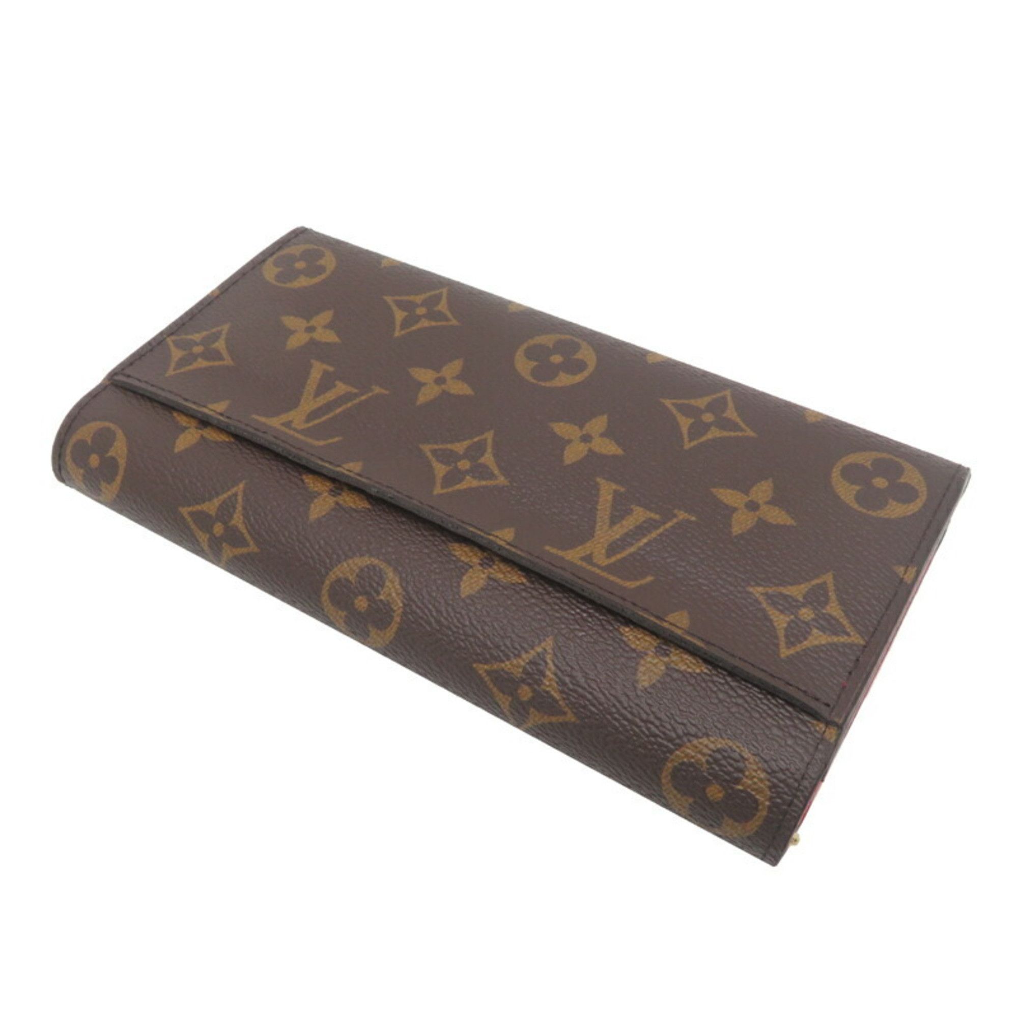 Louis Vuitton Louis Vuitton Portefeuille Sarah Women's Long Wallet M62236 Monogram Coquelicot (Brown) Size ONE SIZE - 4 Thumbnail