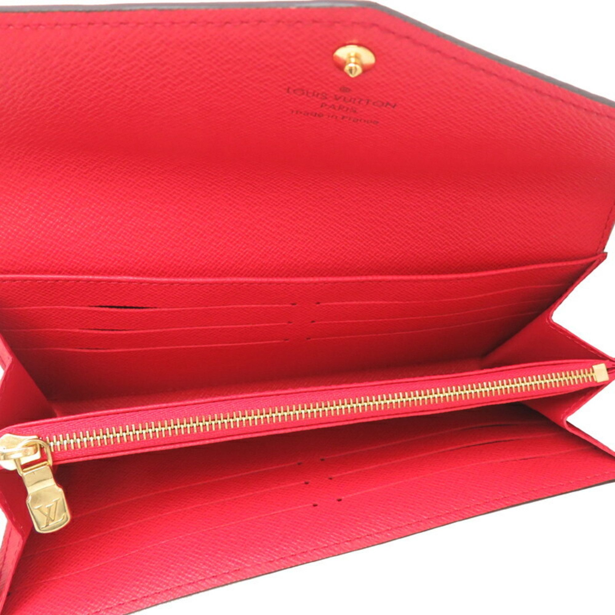 Louis Vuitton Louis Vuitton Portefeuille Sarah Women's Long Wallet M62236 Monogram Coquelicot (Brown) Size ONE SIZE - 6 Thumbnail