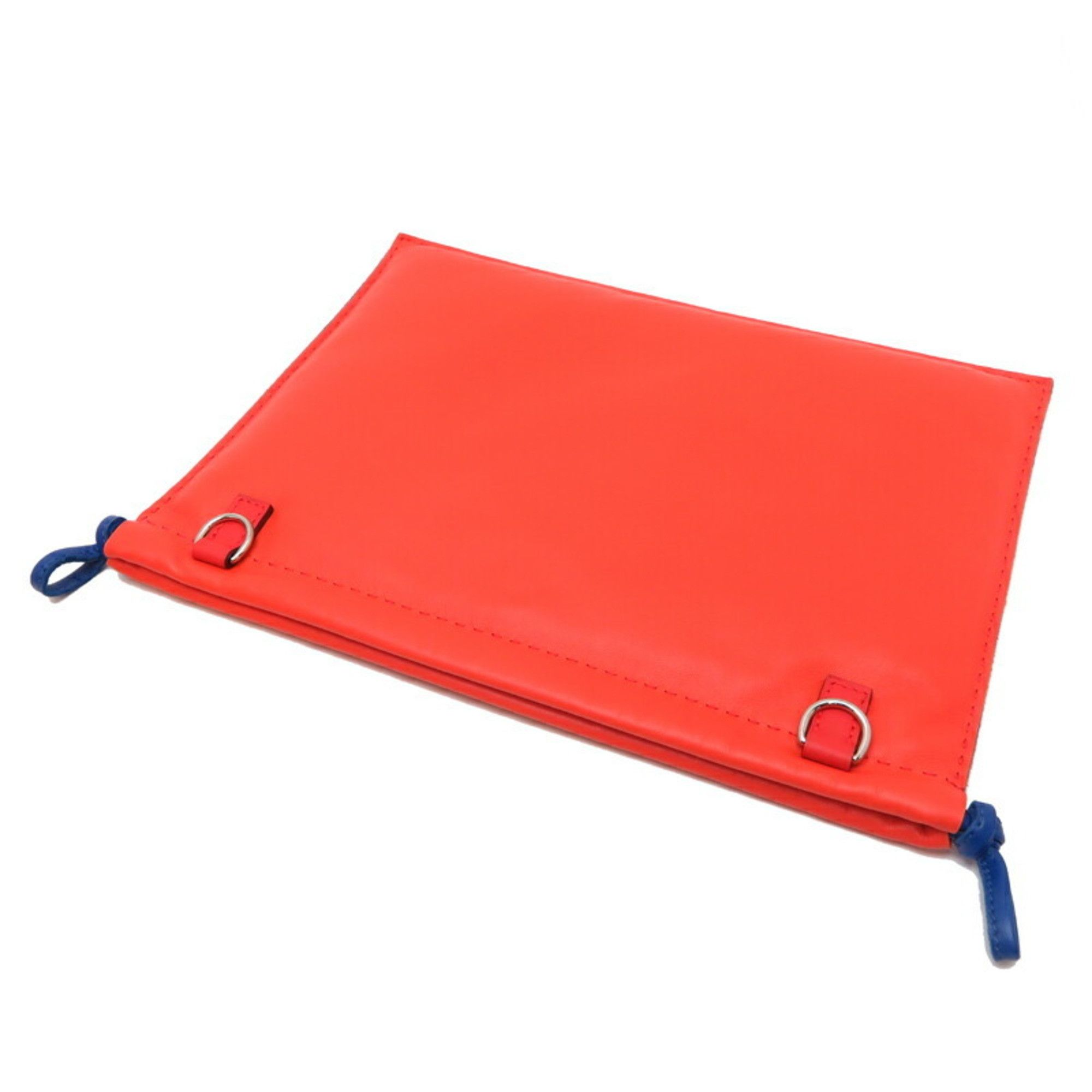 Hermes Hermes Hermès Pillowcase Crude Cell U Stamp Women's Pouch Anjou Miro Swift Orange Size ONE SIZE - 4 Thumbnail