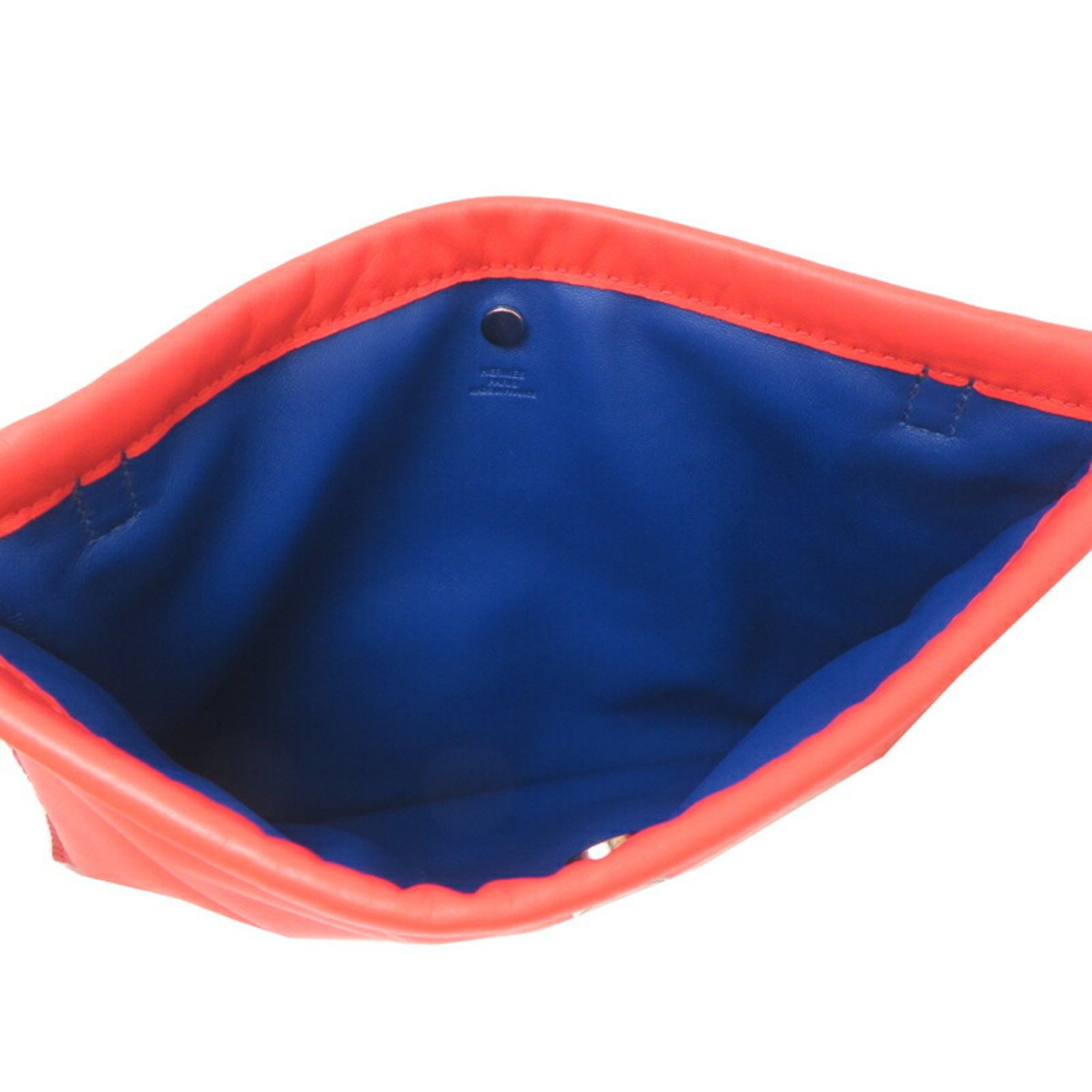 Hermes Hermes Hermès Pillowcase Crude Cell U Stamp Women's Pouch Anjou Miro Swift Orange Size ONE SIZE - 5 Thumbnail