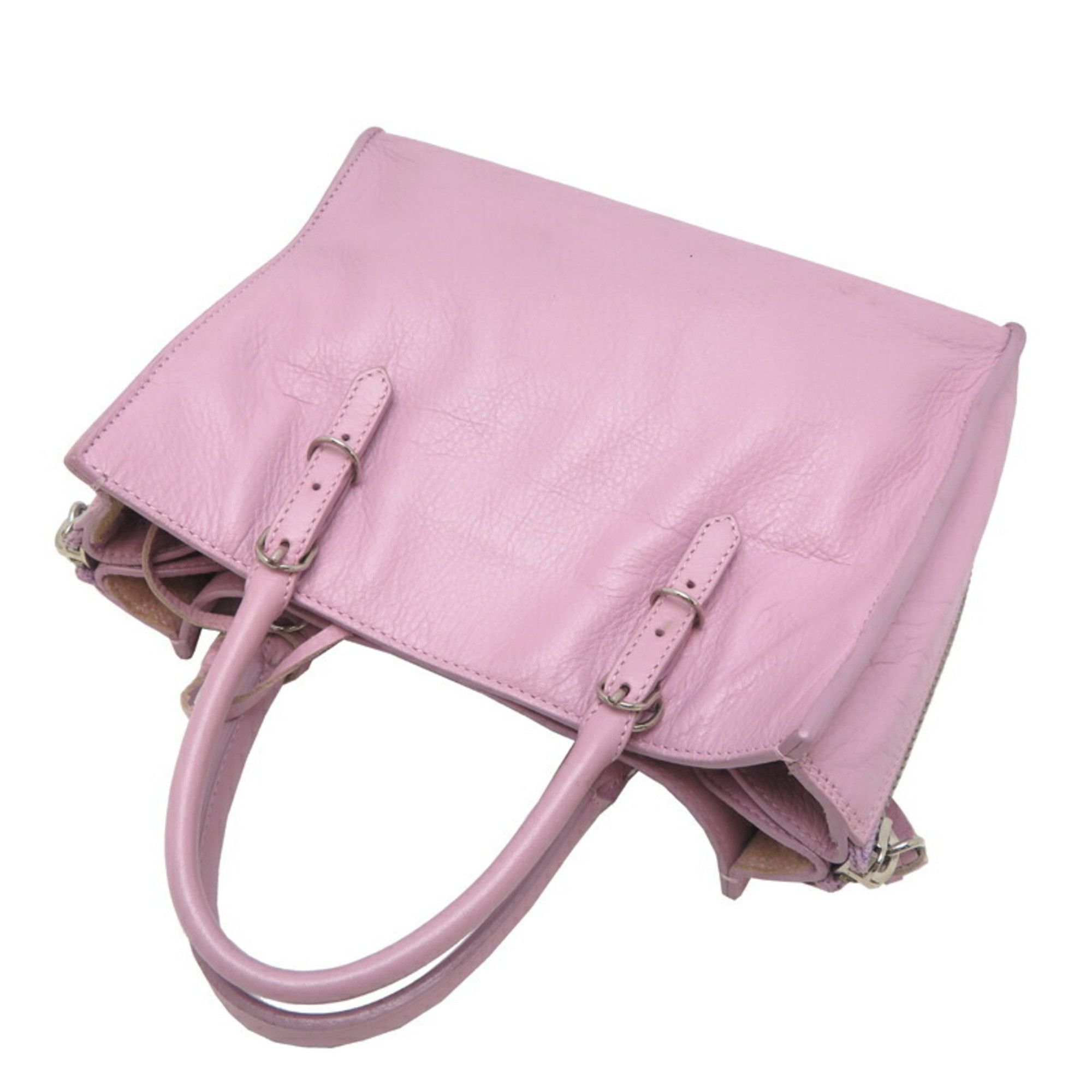 Balenciaga Balenciaga Paper Mini Women's Handbag 357333 Leather Pink Purple Size ONE SIZE - 4 Thumbnail