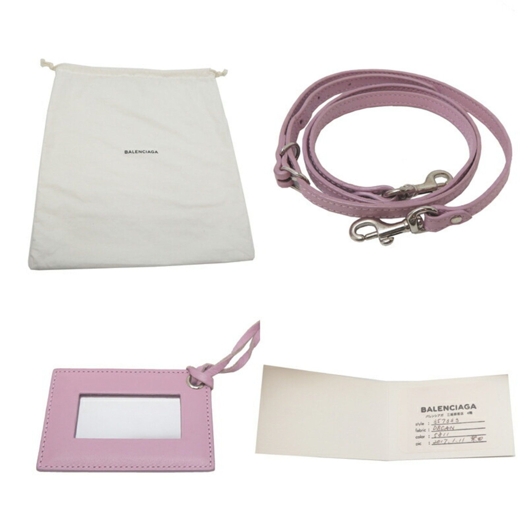 Balenciaga Balenciaga Paper Mini Women's Handbag 357333 Leather Pink Purple Size ONE SIZE - 9 Thumbnail