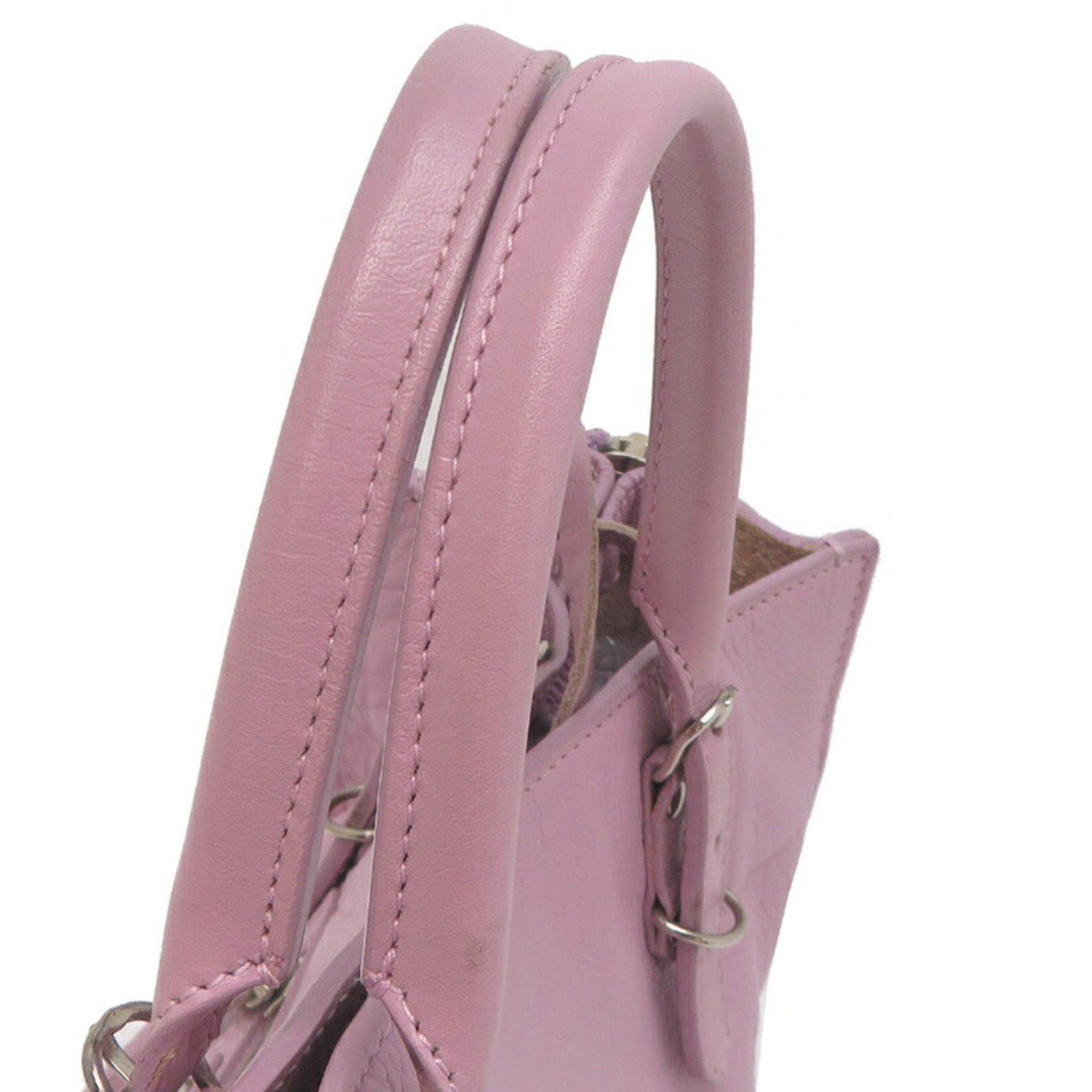 Balenciaga Balenciaga Paper Mini Women's Handbag 357333 Leather Pink Purple Size ONE SIZE - 5 Thumbnail