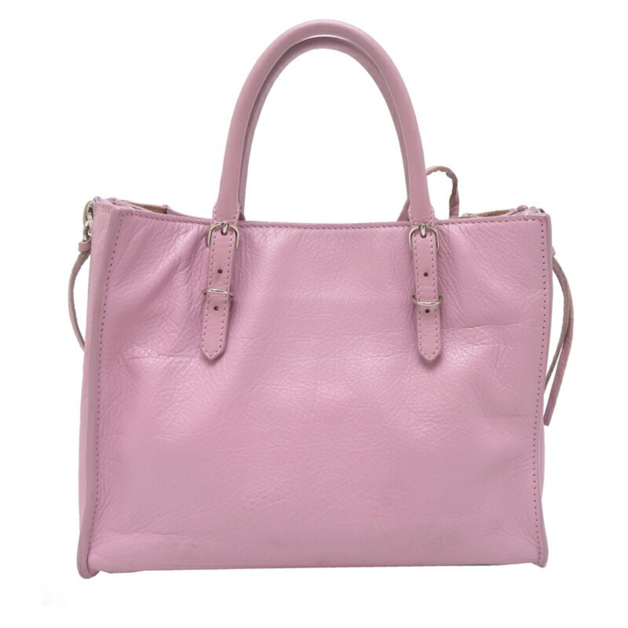 Balenciaga Balenciaga Paper Mini Women's Handbag 357333 Leather Pink Purple Size ONE SIZE - 2 Thumbnail