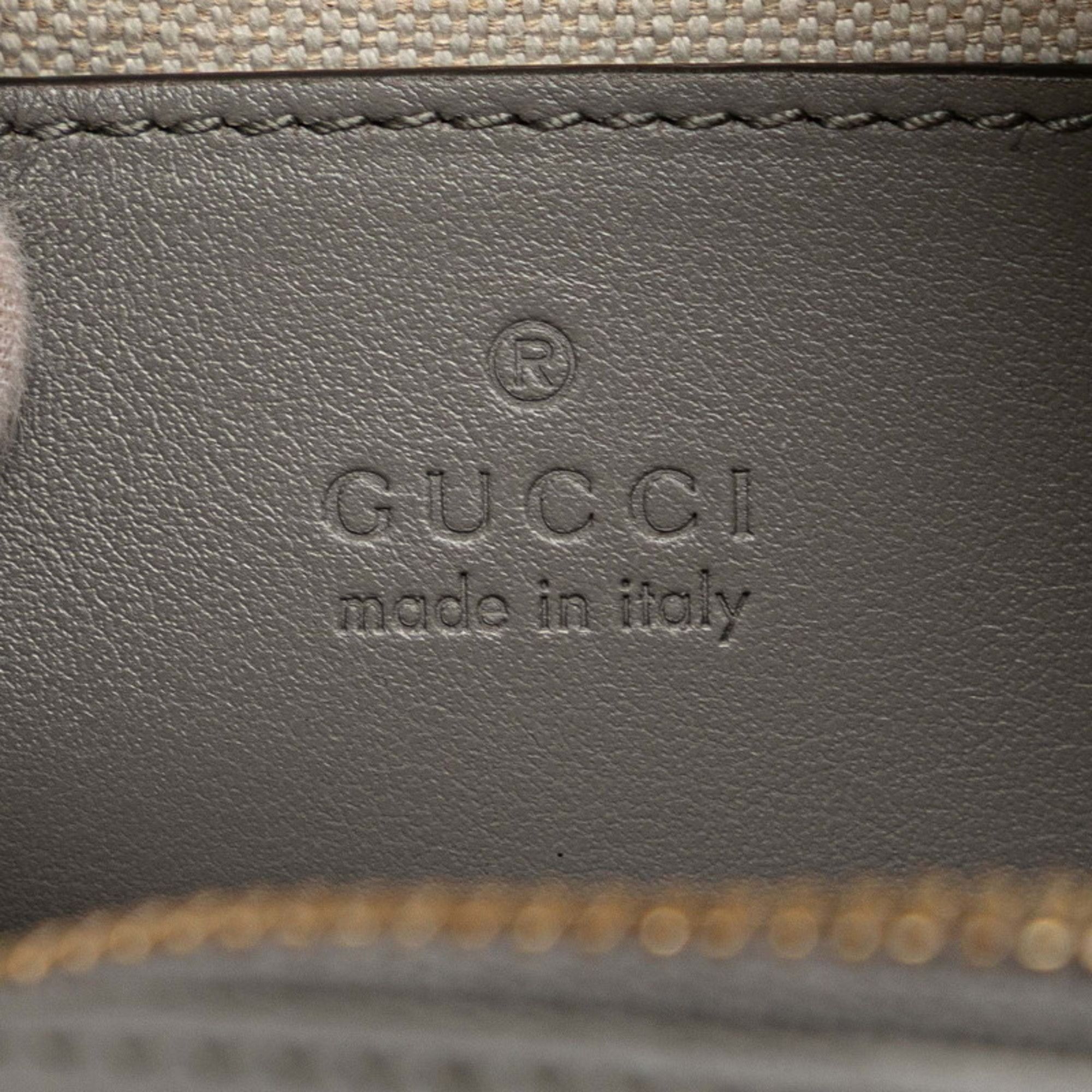 Gucci Gucci GG Matelasse Quilted Mini Boston Bag/Shoulder Bag, 2-Way, Gray Leather, 702251, Women's Size ONE SIZE - 6 Thumbnail
